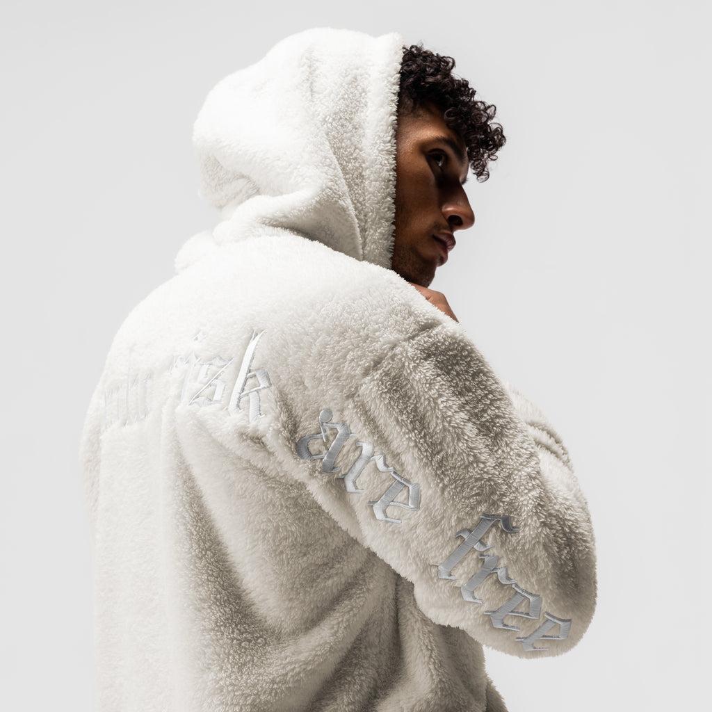 0553. Sherpa Recovery Hoodie - Ivory Cream/White Product Image