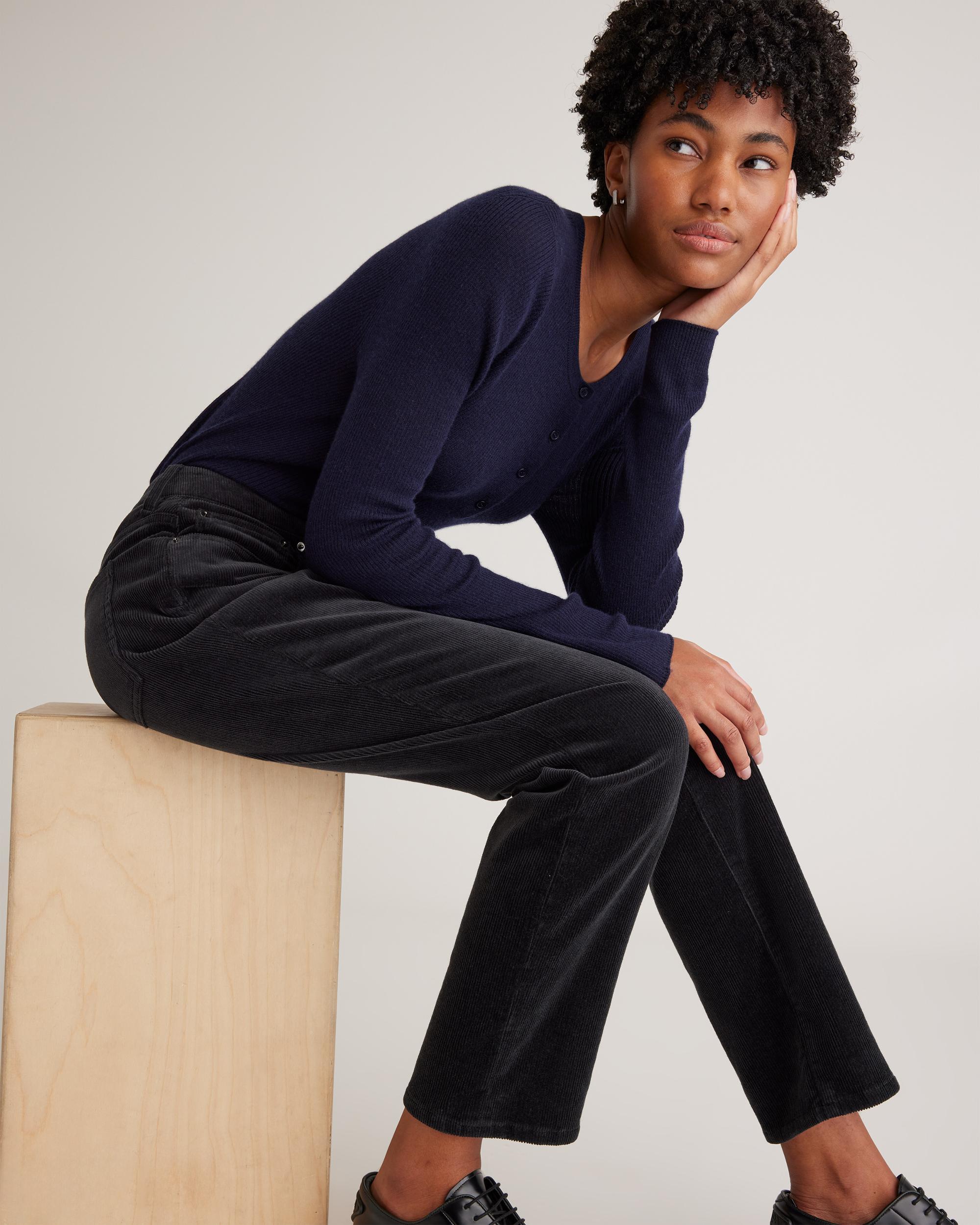 Quince | Women's Organic Stretch Corduroy Straight Leg Pants Organic Cotton Product Image