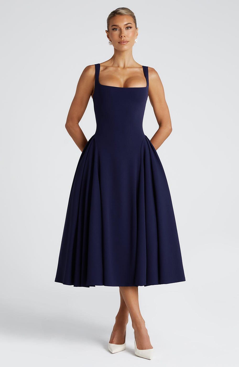 Betty Midi Dress - Navy Product Image