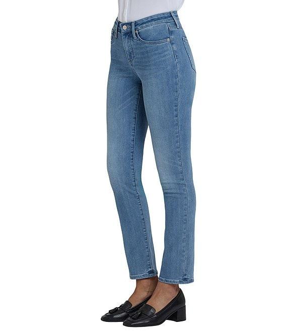 NYDJ Petite Size Sheri Slim Mid Rise Stretch Denim Jeans Product Image