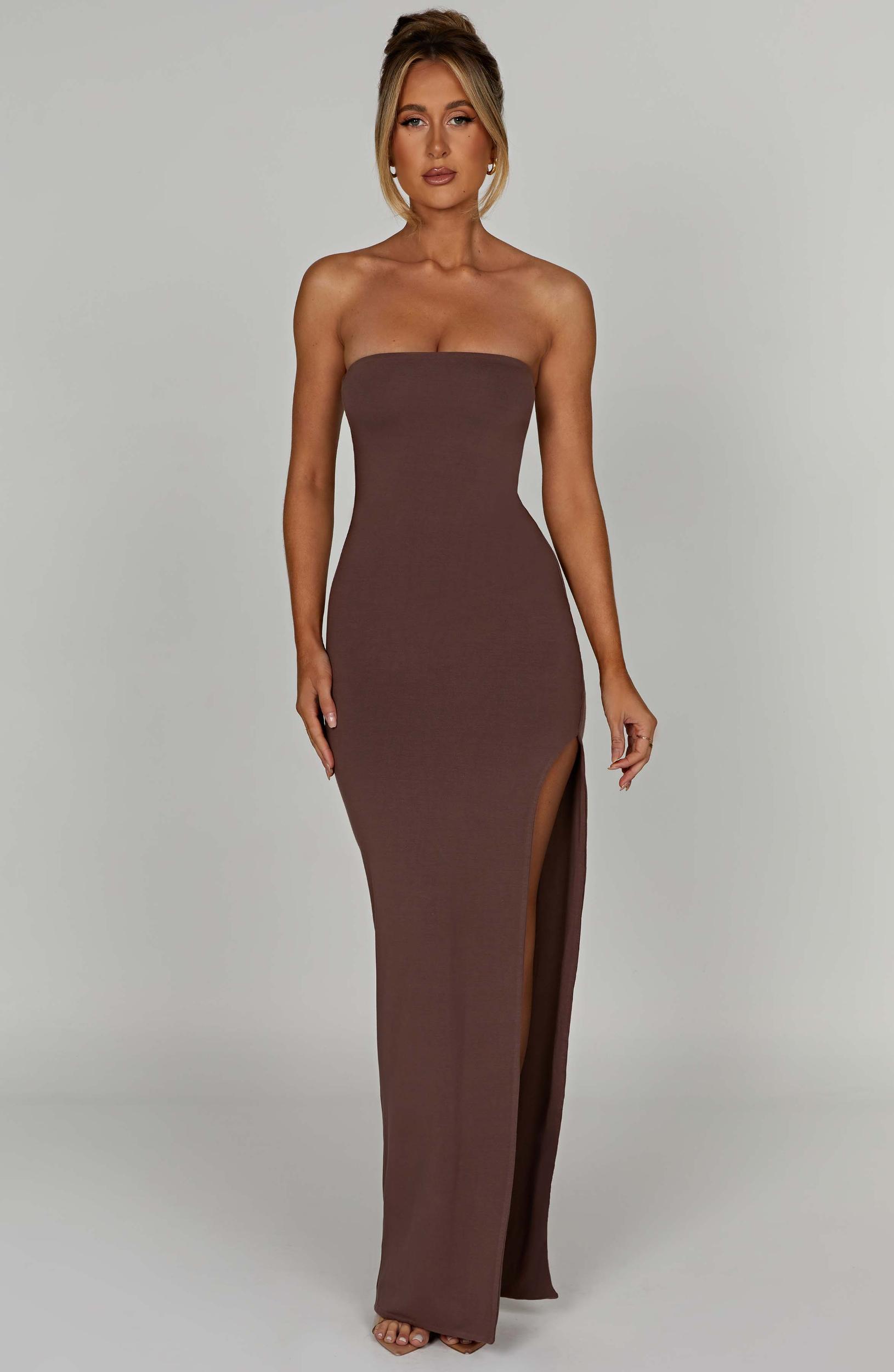 Teyana Maxi Dress - Chocolate Product Image