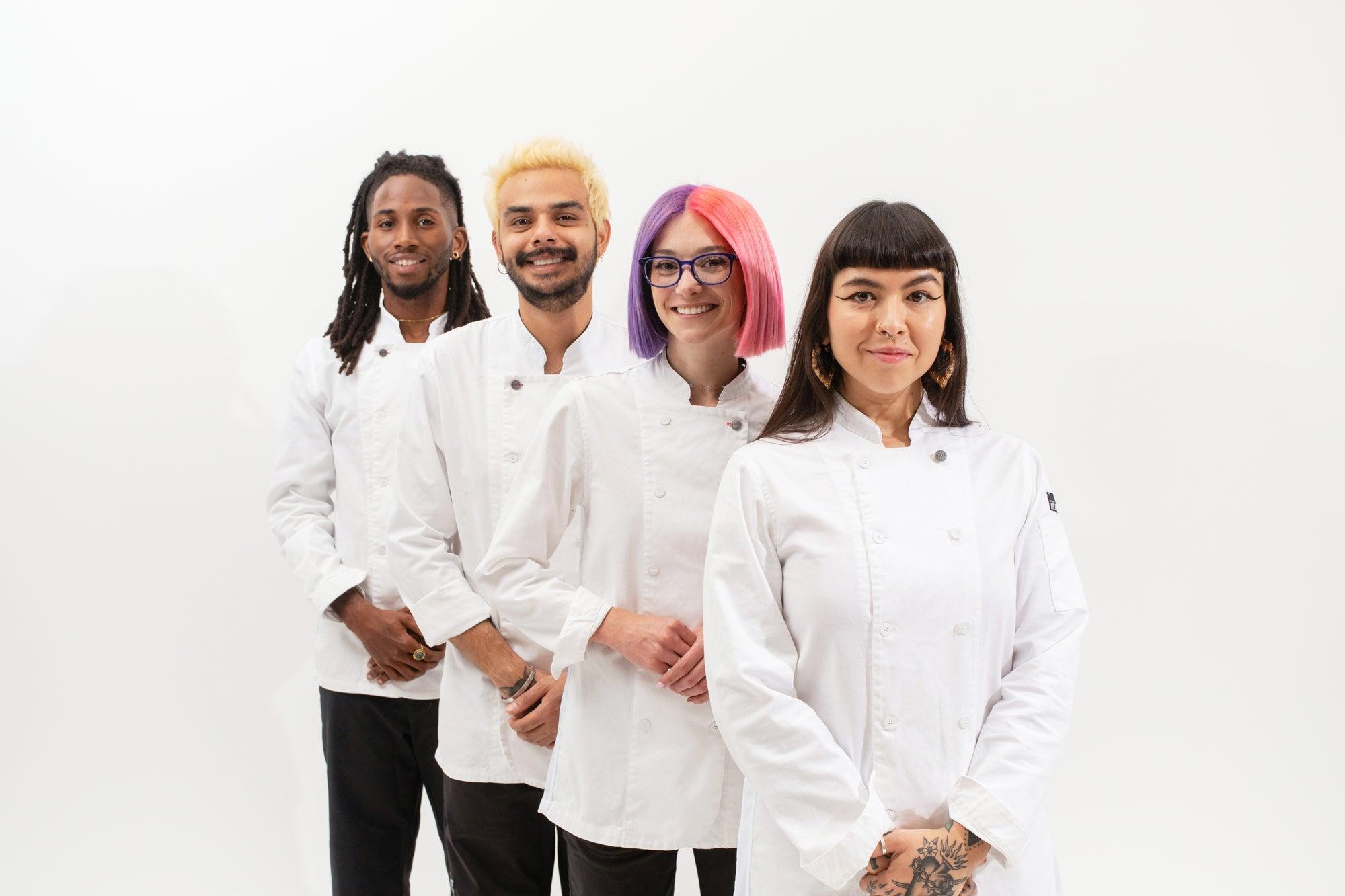 Long Sleeved Women's Chef Coat Female Product Image