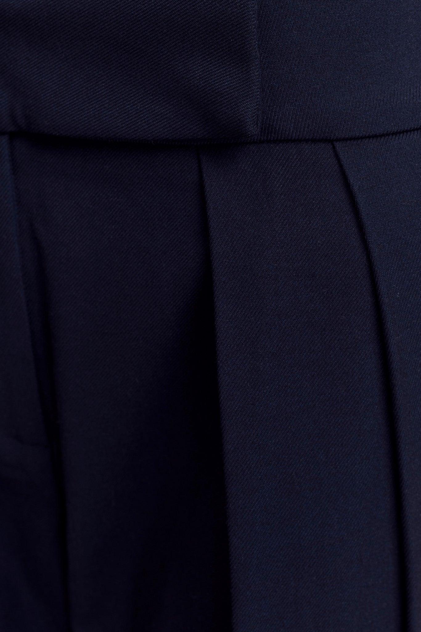 Penelope Pleated High Waisted Pants - Dark Navy Product Image