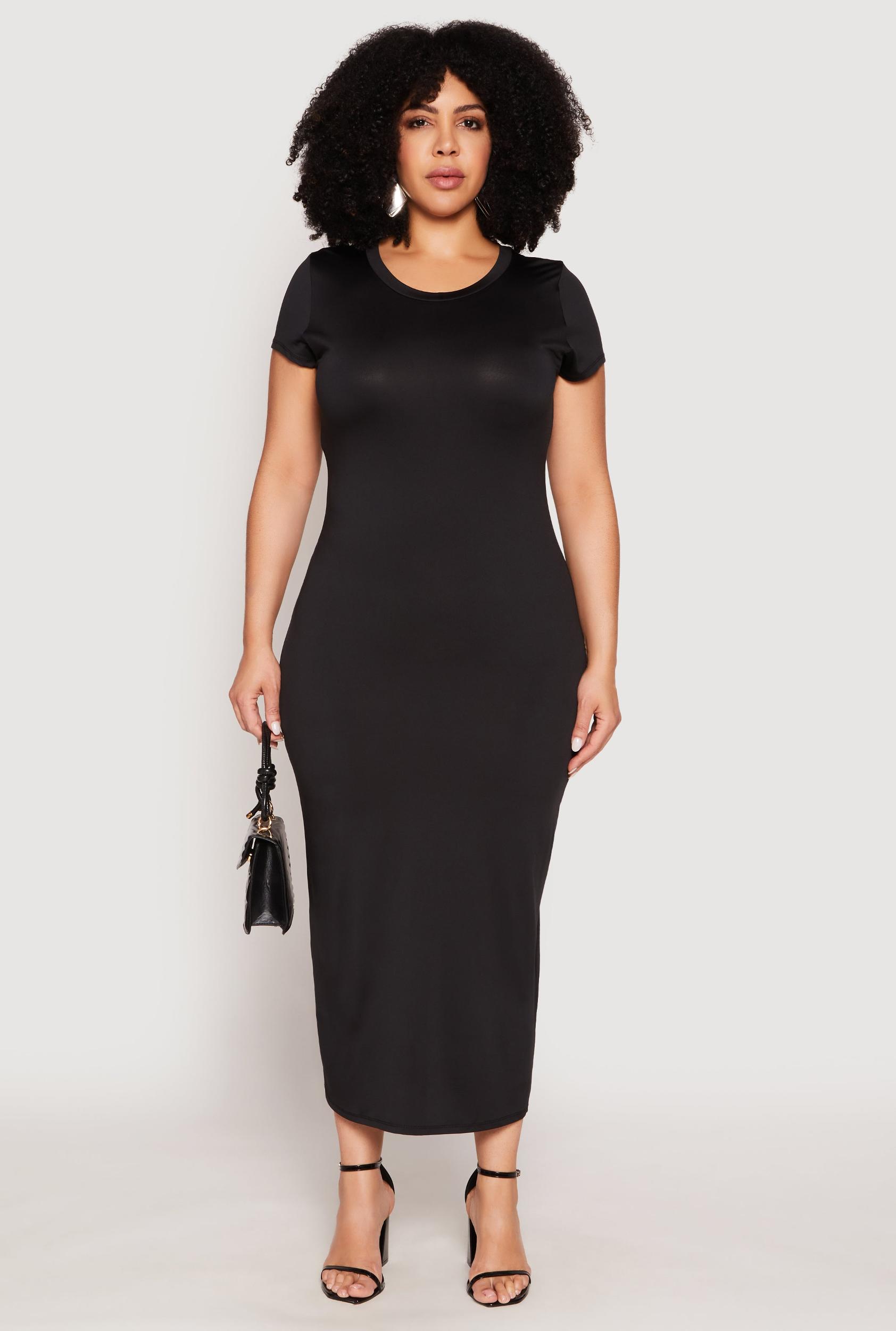 Womens Plus Size Slit Back Maxi Dress Product Image