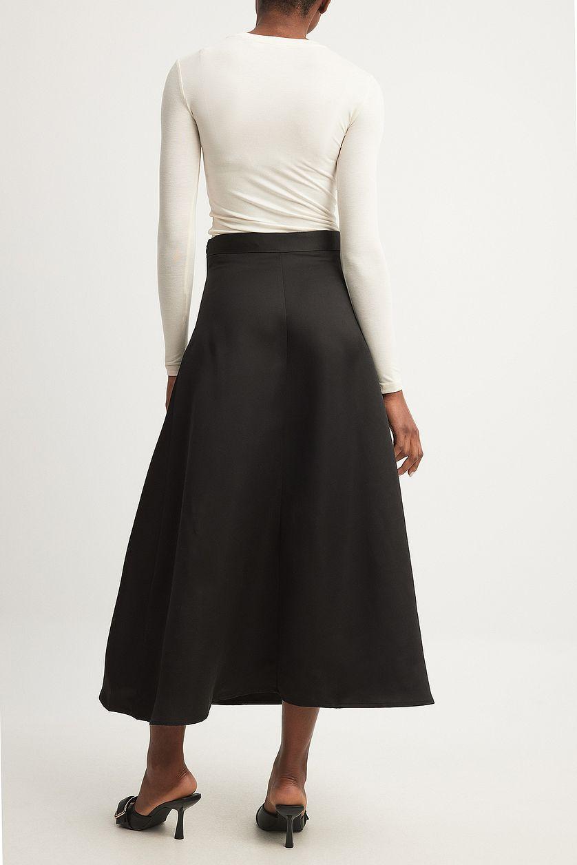 Flowy High Waist Midi Skirt Product Image