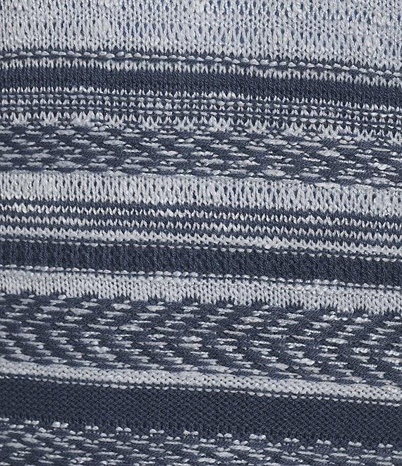 Westbound Petite Size Jacquard Long Sleeve Acrylic Crew Neck Sweater Product Image