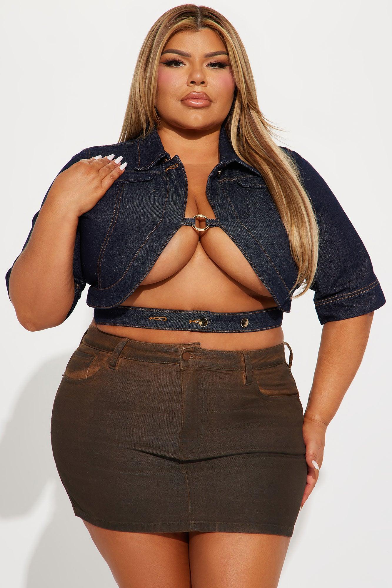 Ridin' Around Denim Top - Dark Wash Product Image