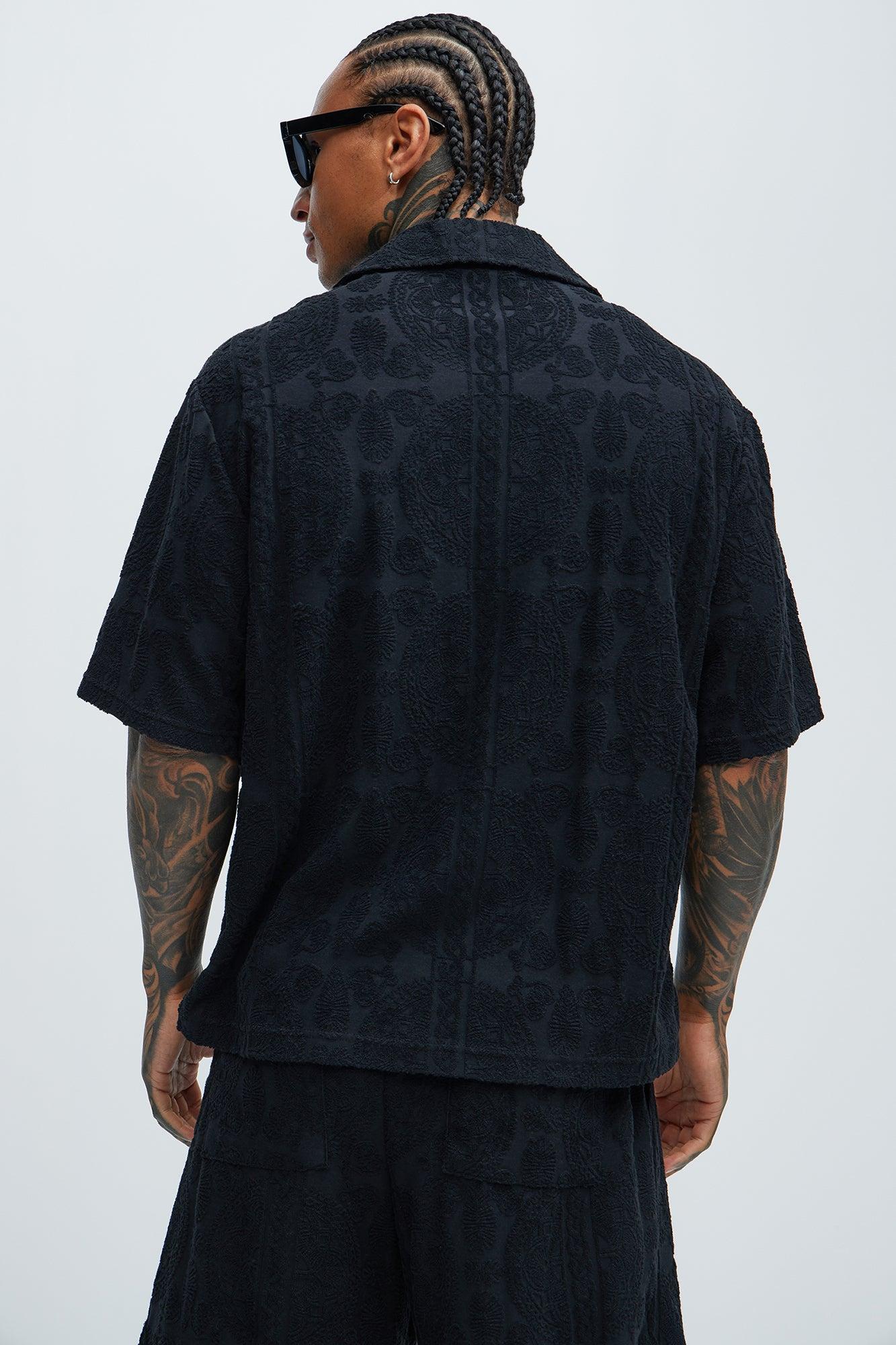 Link Textured Shirt - Black Product Image