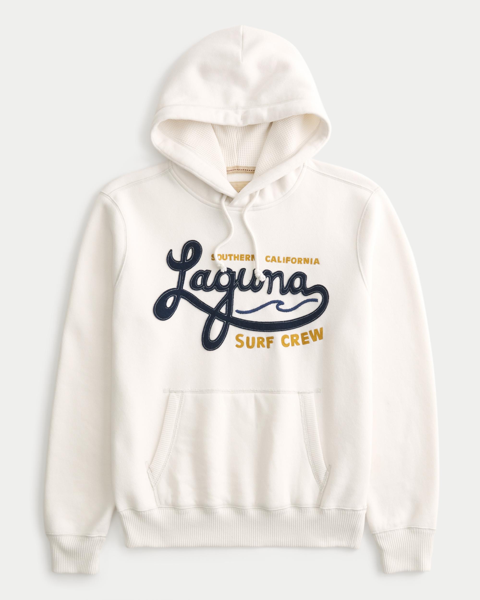 Waffle-Lined Hollister Surfboards Graphic Hoodie Product Image