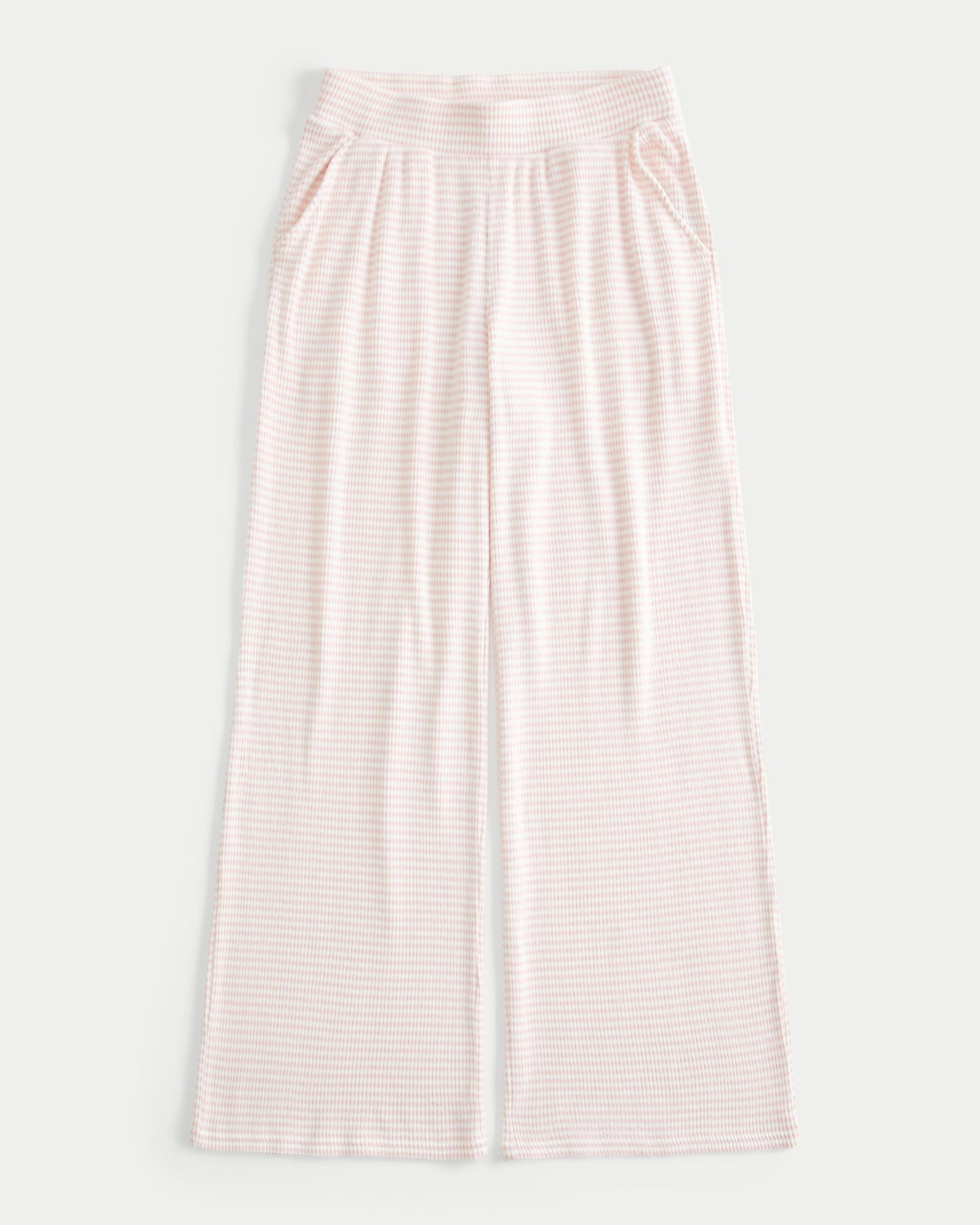 Cozy Ribbed Baggy Pants Product Image