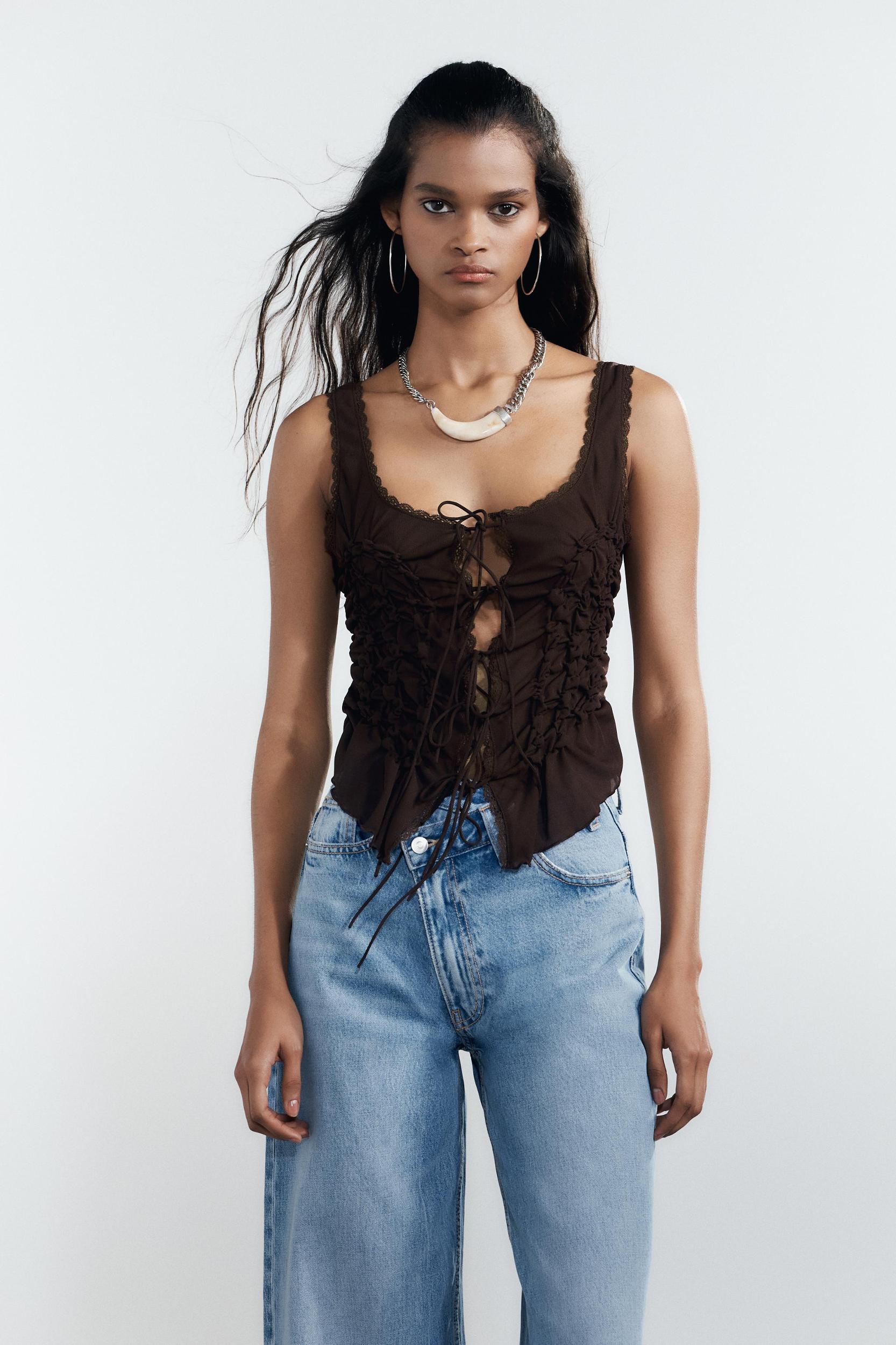 TIED RUCHED TOP Product Image