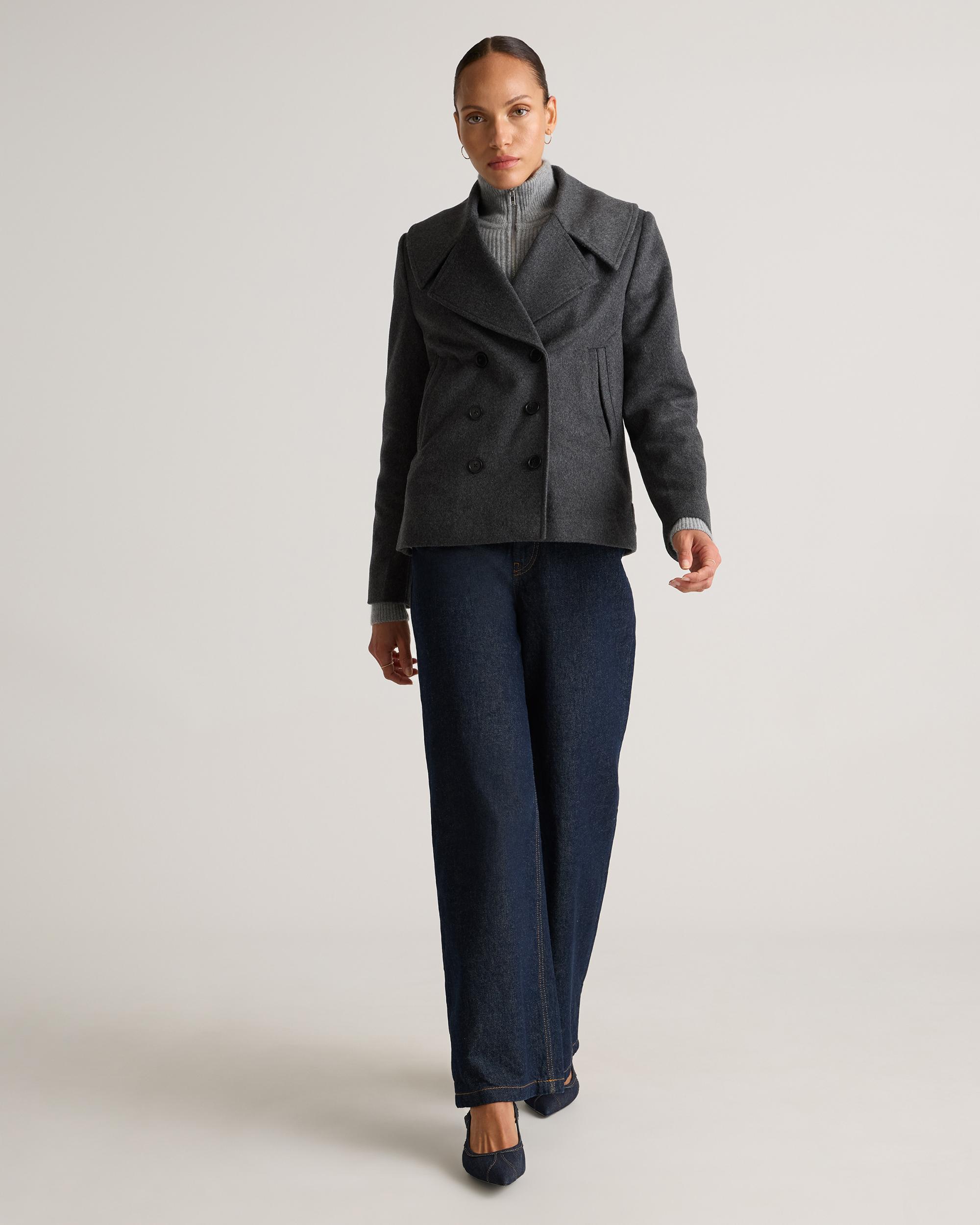Quince | Women's Italian Wool Short Peacoat Size XS, Wool/Nylon Product Image