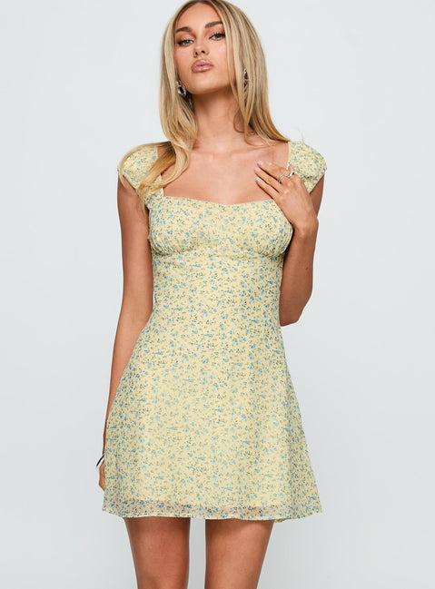 Seyani Mini Dress Yellow Product Image