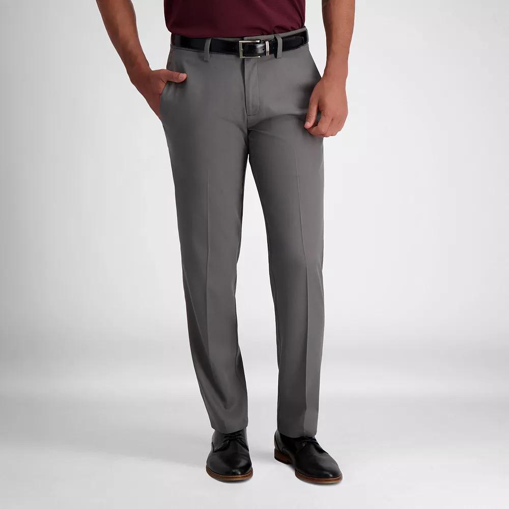 Men's Haggar® Cool 18® PRO Straight-Fit Wrinkle-Free Flat-Front Super Flex Waist Pants,  Product Image