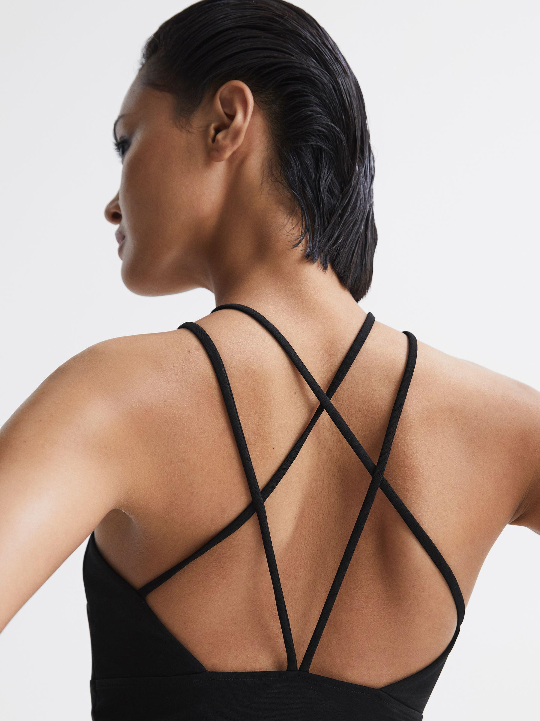 Strappy Cut-Out Top in Black Product Image