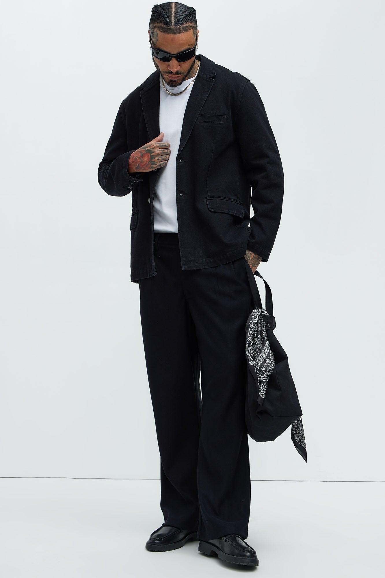 Belle Denim Blazer - Black Product Image