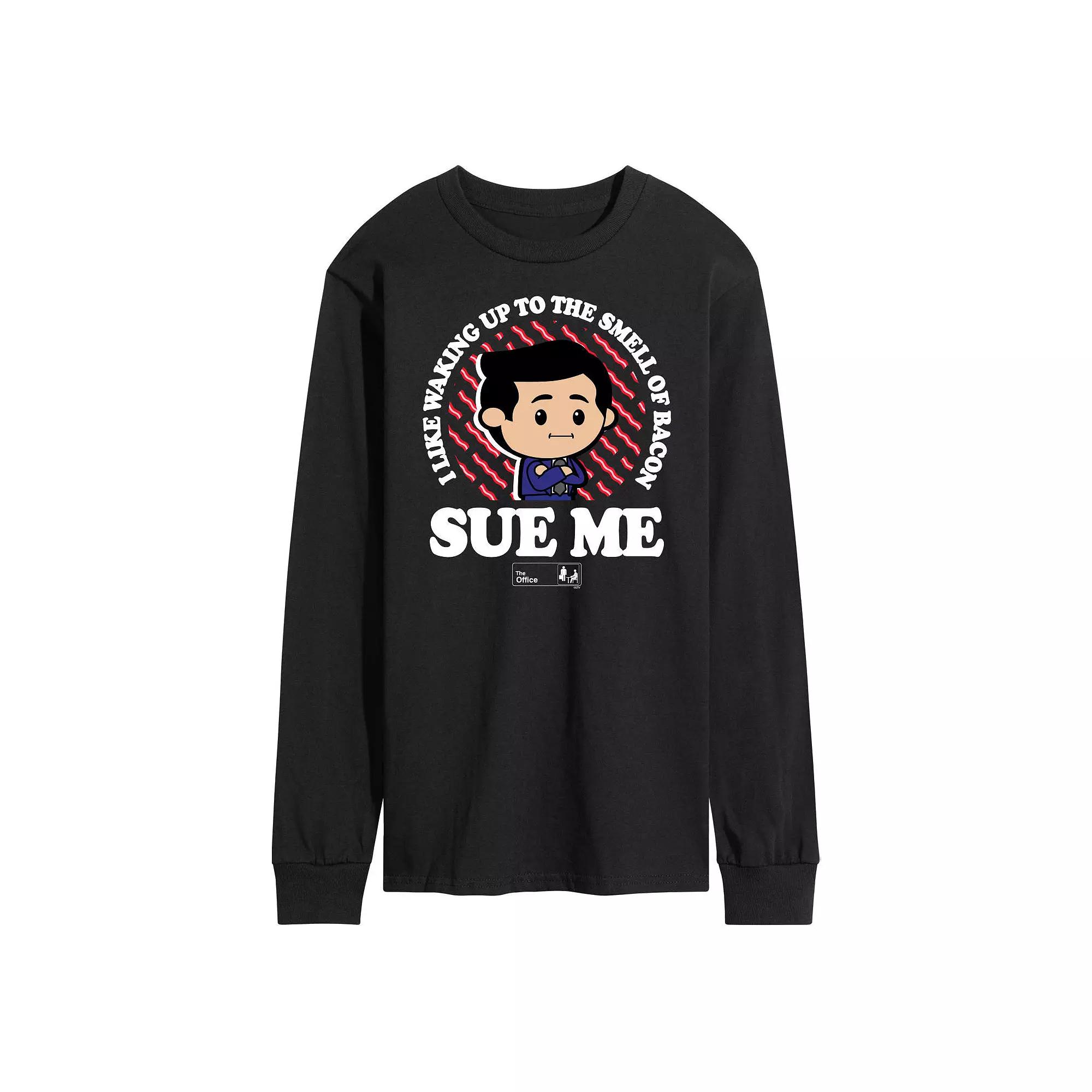 Men's The Office Bacon Sue Me Long Sleeve,  Product Image