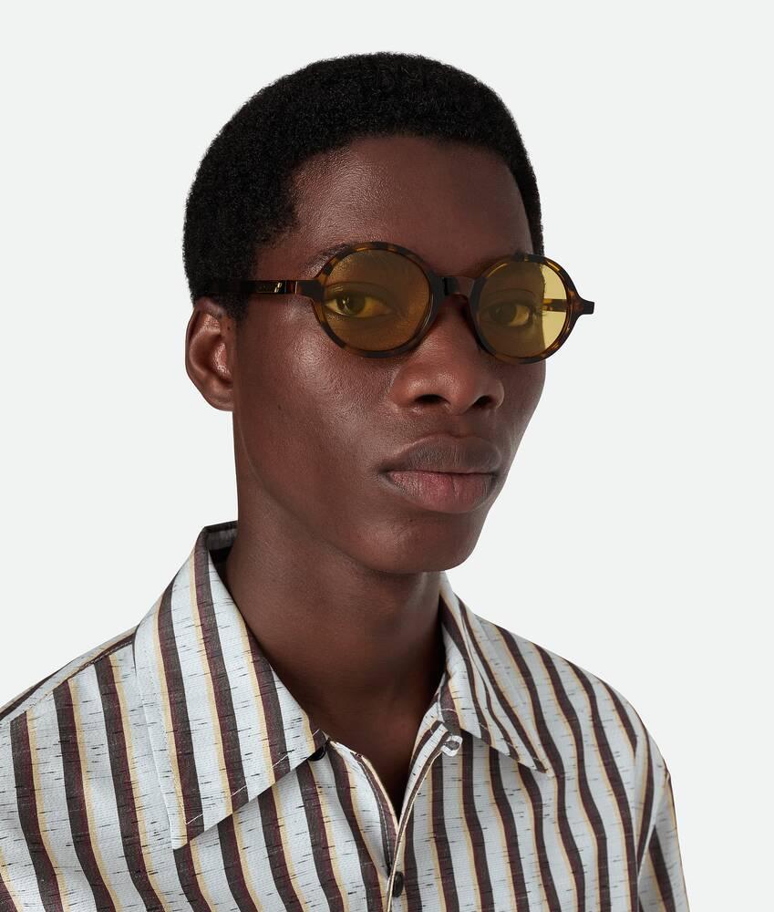 Classic Round Sunglasses in Havana/yellow Product Image