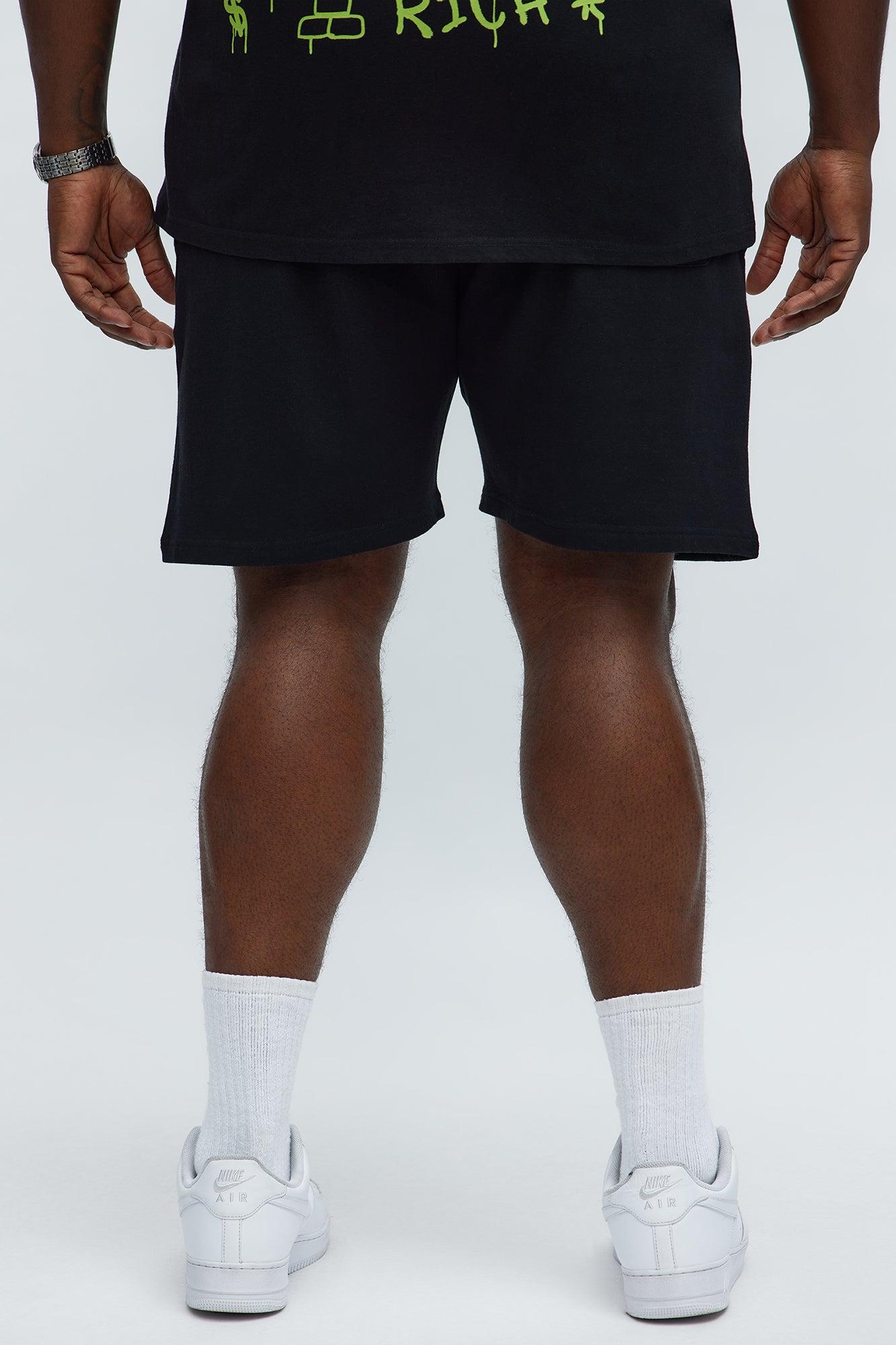 Richie Rich Fly Sweatshorts - Black Male Product Image
