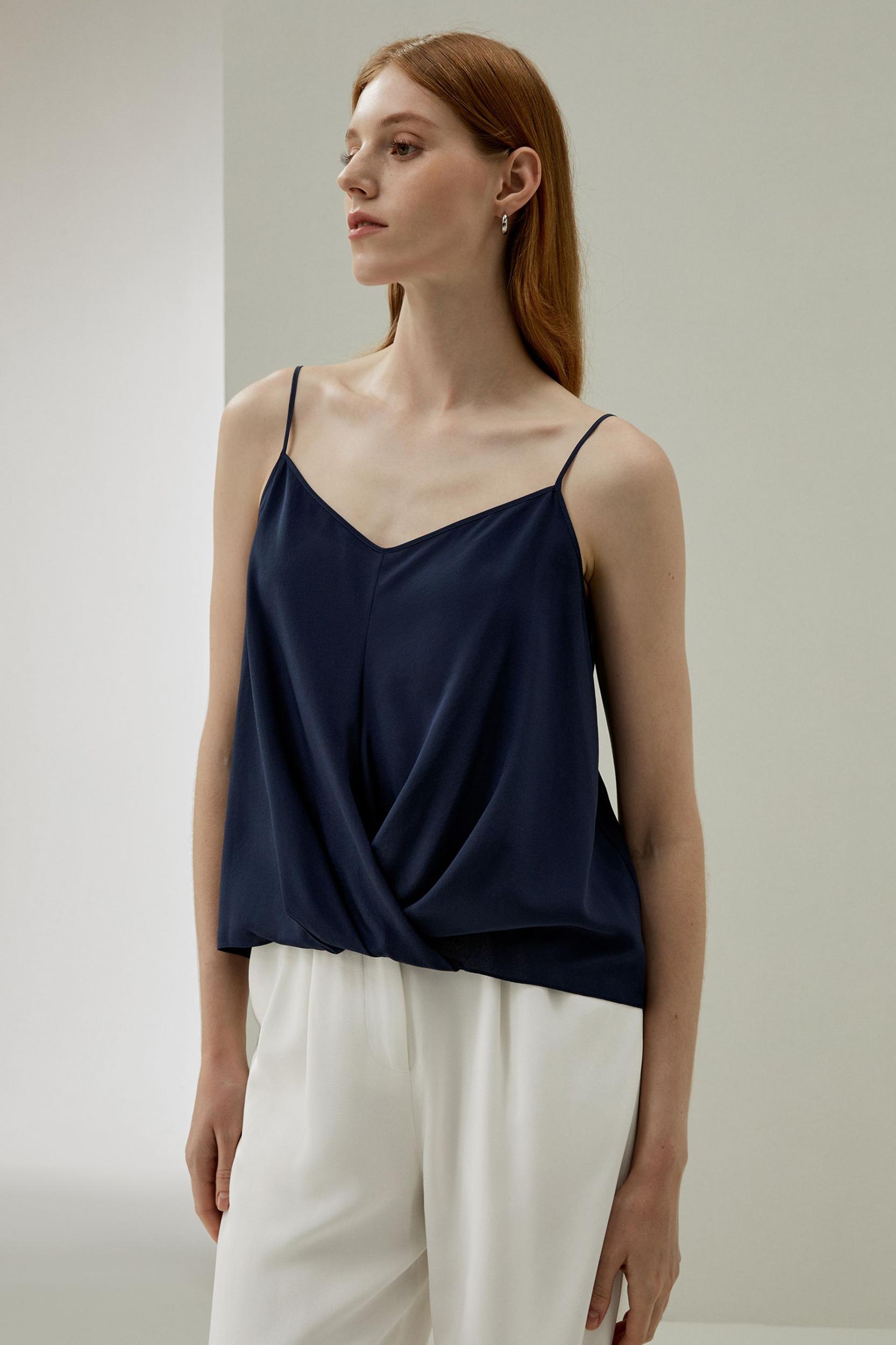 Thin-Strap Crêpe de Chine Cami Product Image