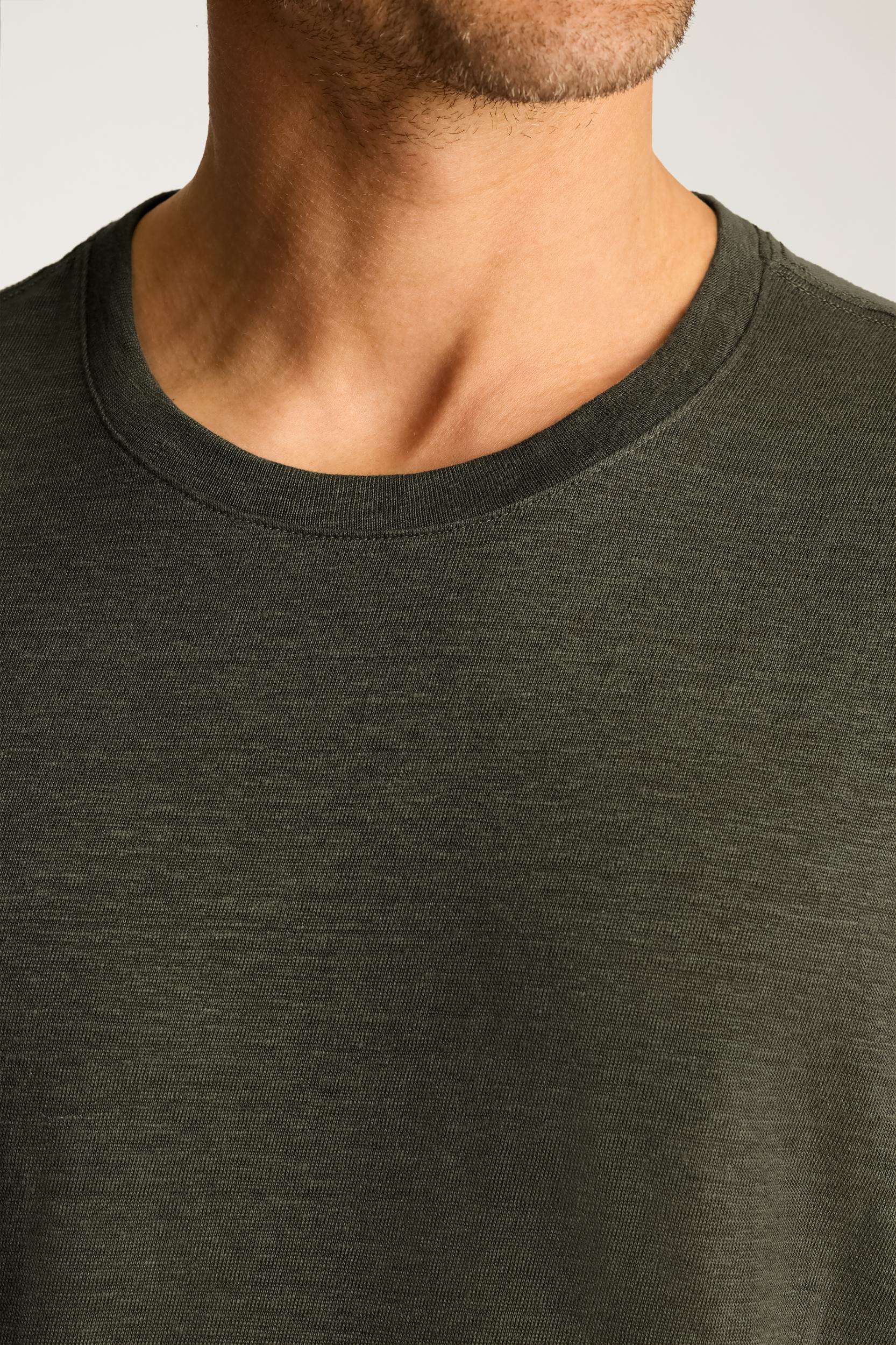 Linen Crew Neck Tee Product Image