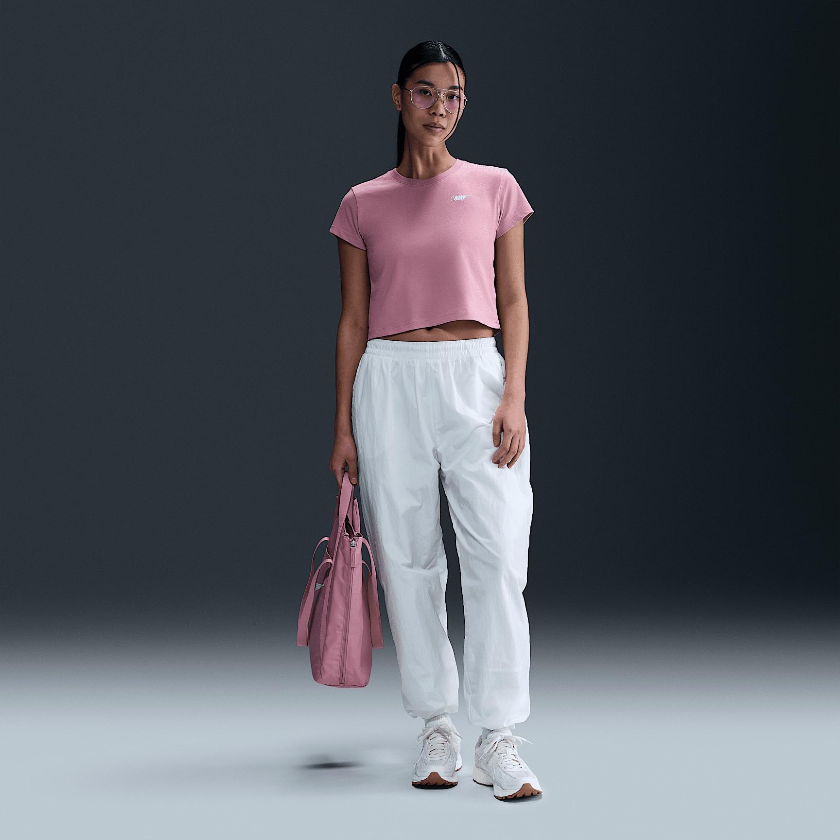 Womens Nike Sportswear Club Short-Sleeve Cropped Graphic T-Shirt | HF9456-646 Product Image