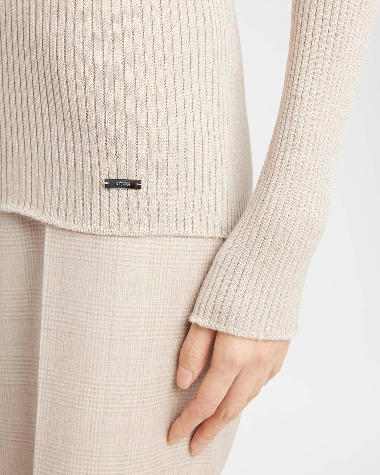 Metallic Ribbed Collared Cardigan Product Image