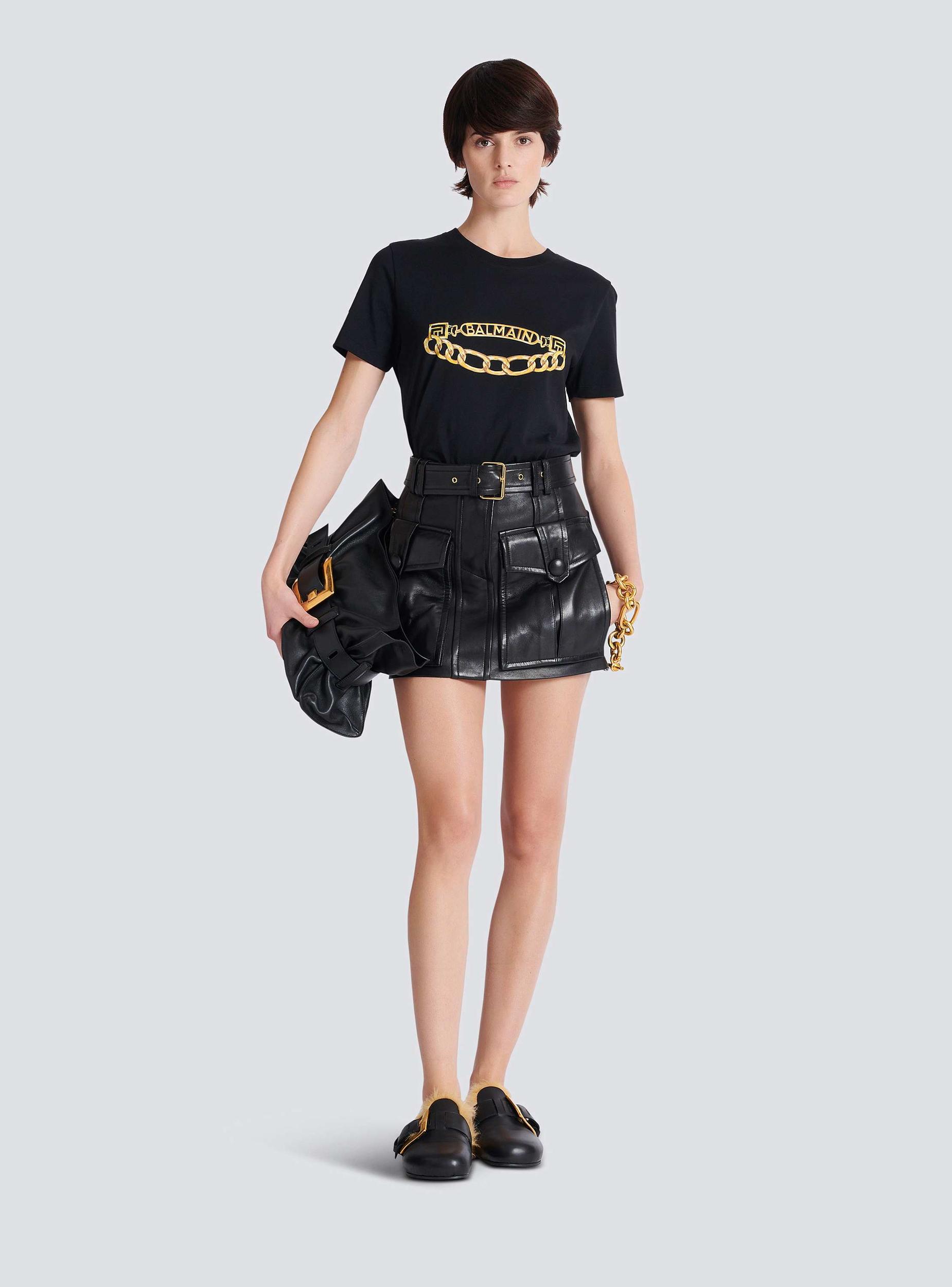 Short lambskin skirt Product Image