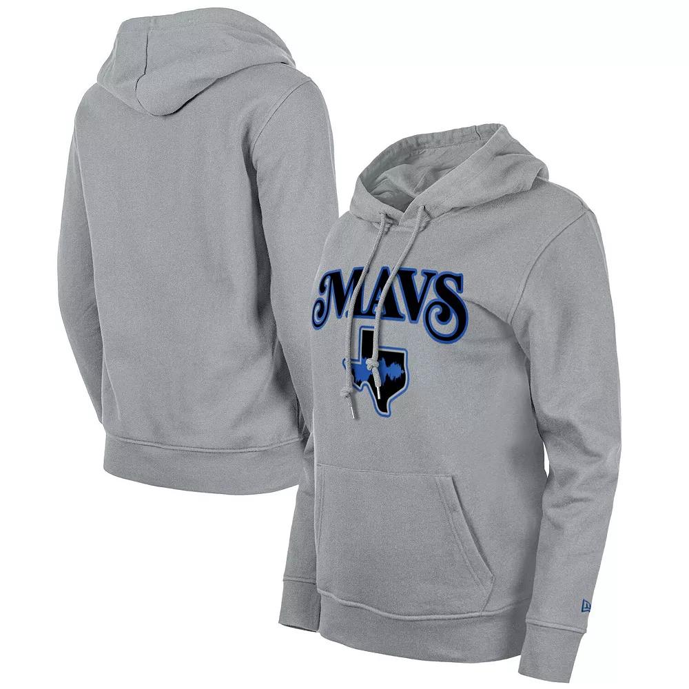 Women's New Era Gray Dallas Mavericks 2023/24 City Edition Pullover Hoodie, Size: Small, Grey Product Image