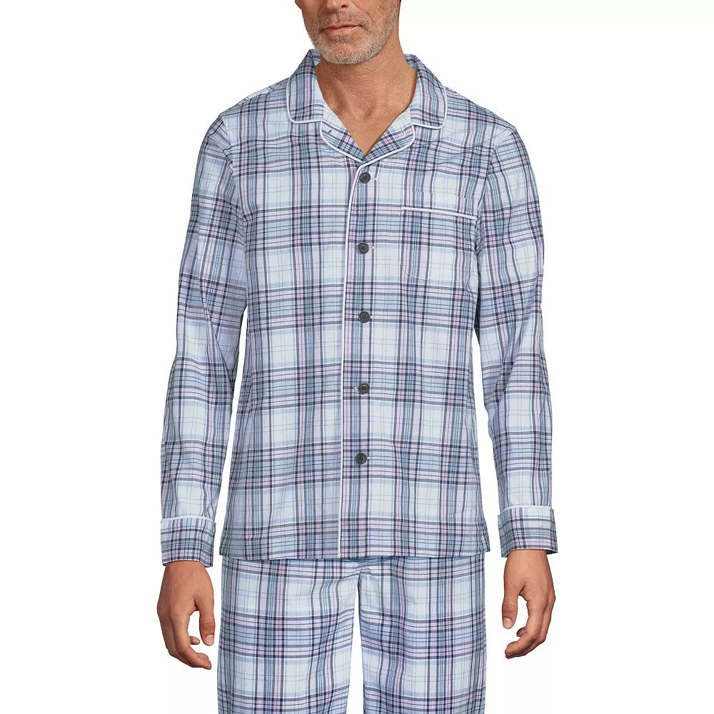 Men's Lands' End Broadcloth Pajama Sleep Shirt,  Product Image