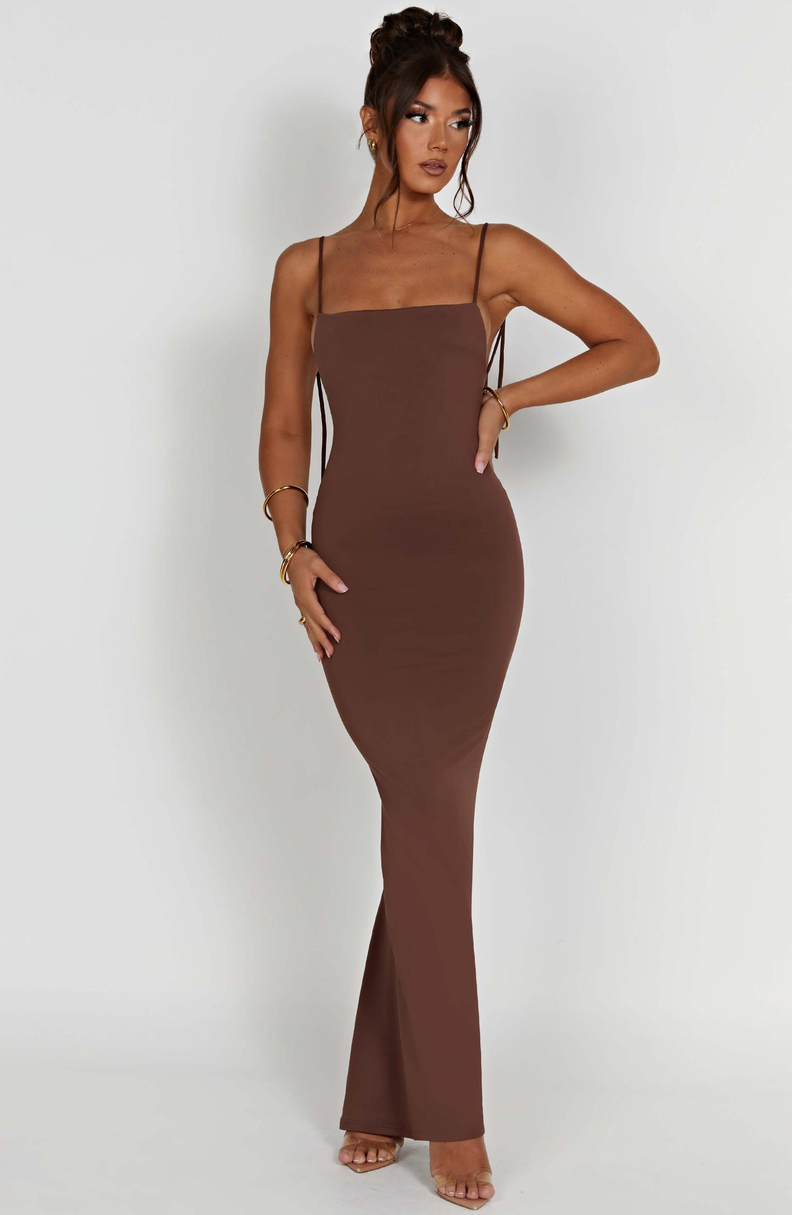 Sanya Maxi Dress - Chocolate Product Image