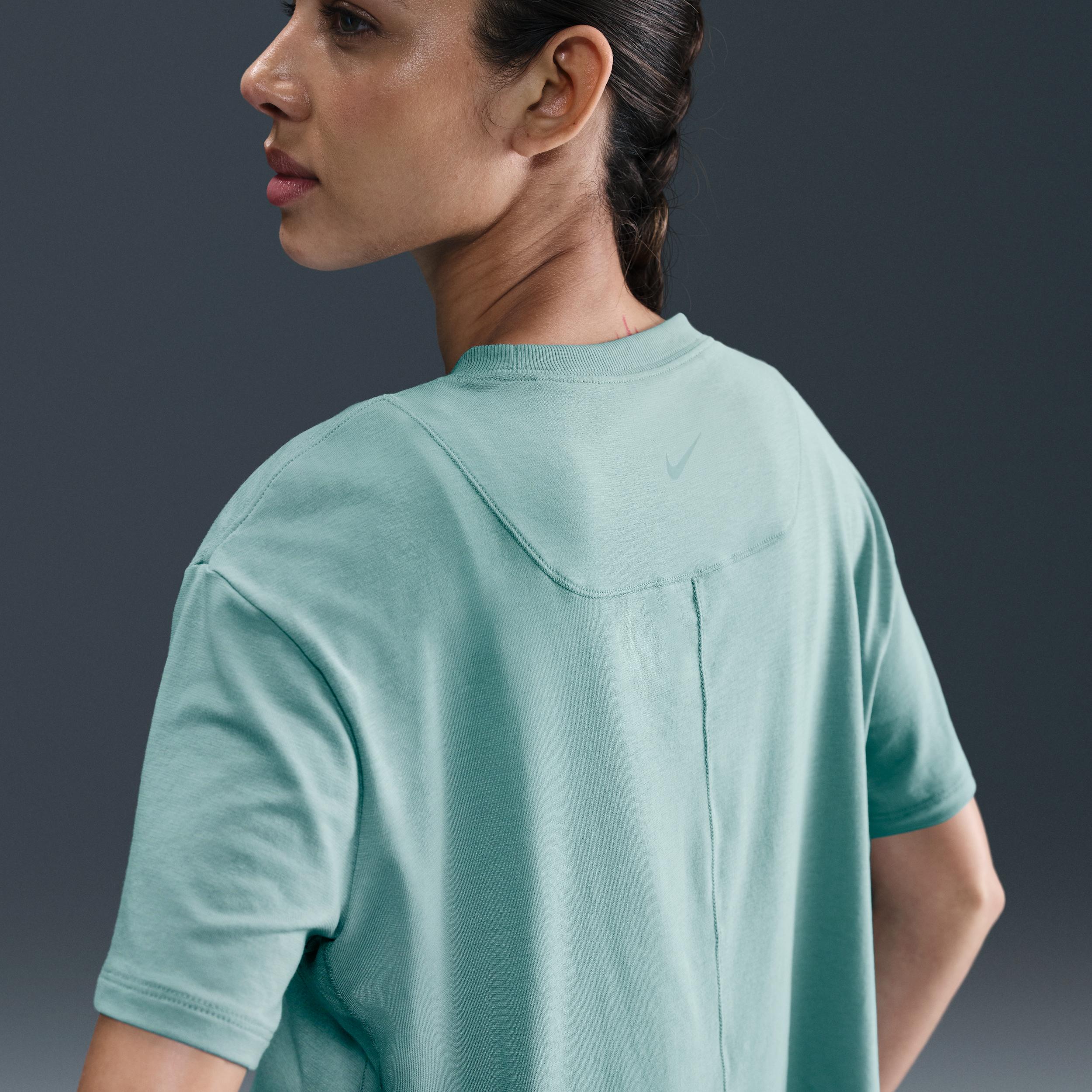 Nike Womens One Relaxed Dri-FIT Cropped Short-Sleeve Top | HJ1065-017 Product Image