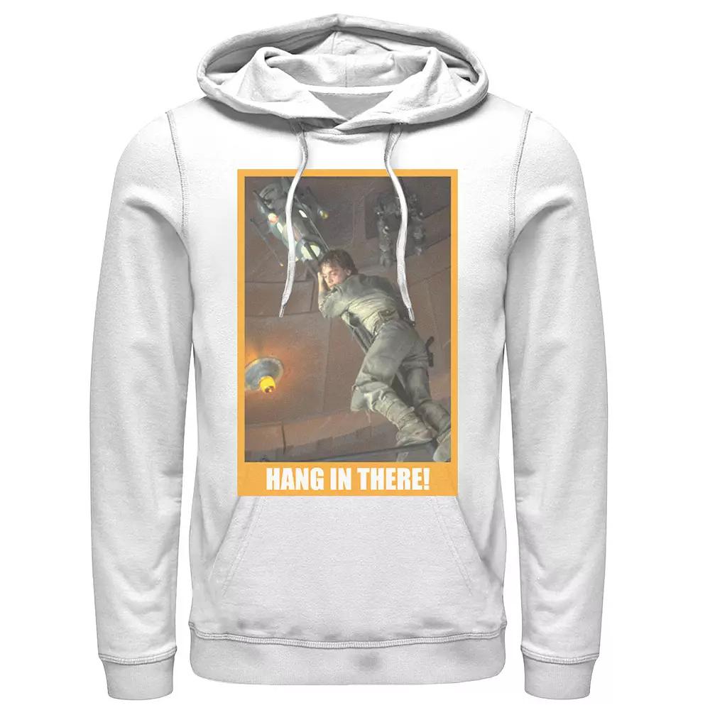 Men's Star Wars Luke Skywalker Hang In There Poster Hoodie, Size: XXL, White Product Image