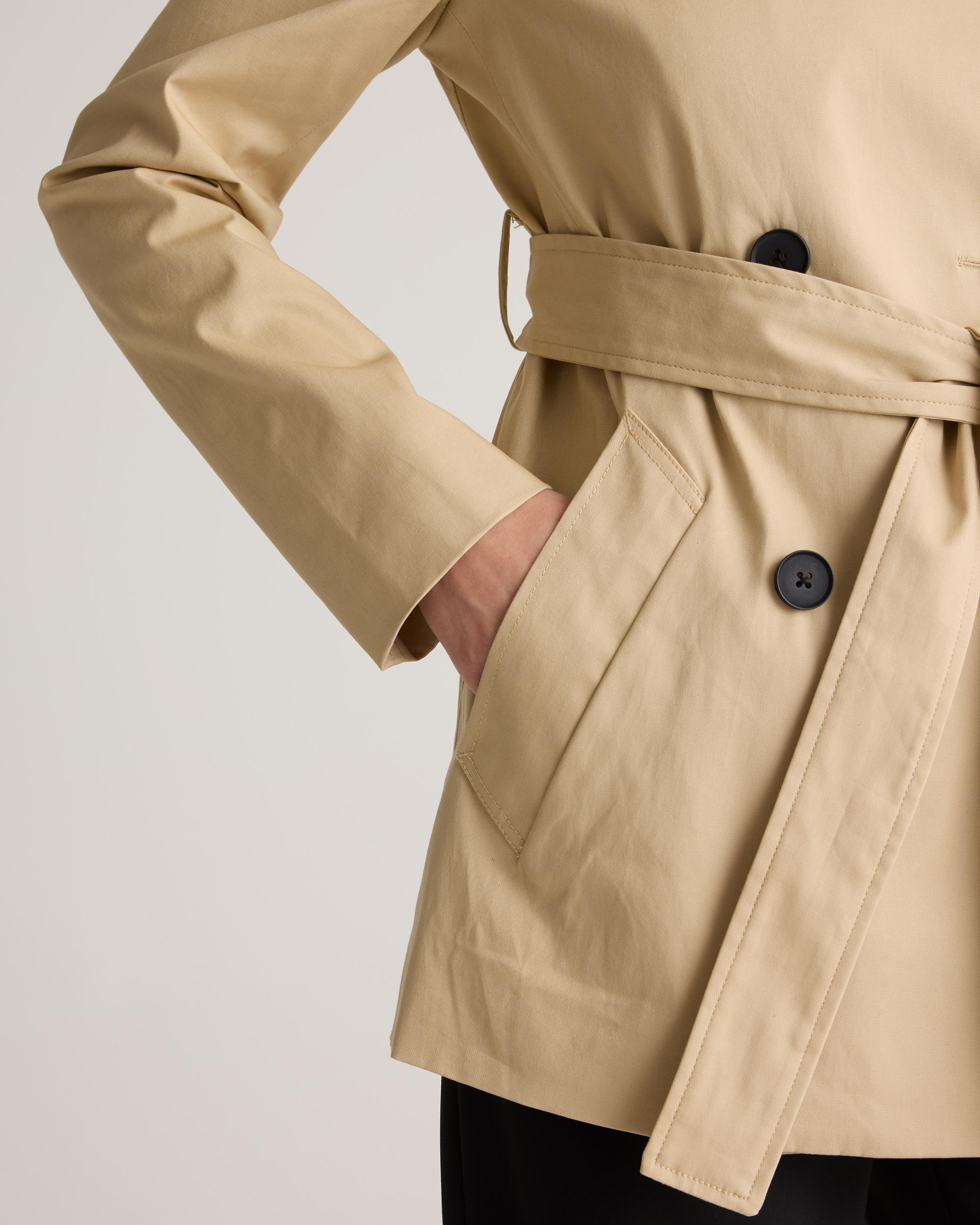 Quince | Women's Comfort Stretch Short Trench Coat Organic Cotton Product Image