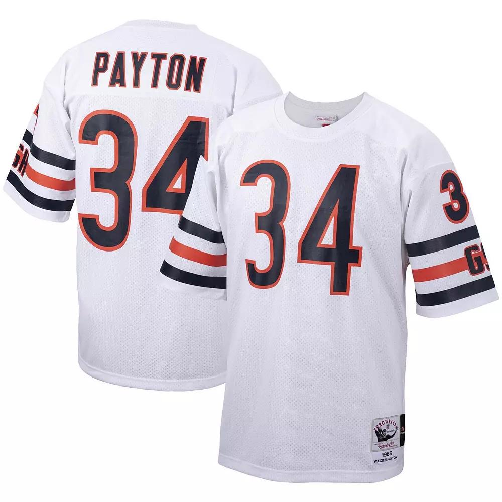 Men's Mitchell & Ness Walter Payton White Chicago Bears Big & Tall 1985 Retired Player Replica Jersey,  Product Image
