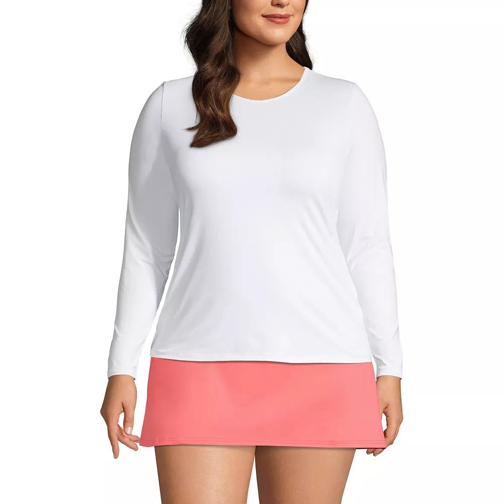 Petite Lands' End UPF 50 Long Sleeve Rash Guard, Women's,  Product Image
