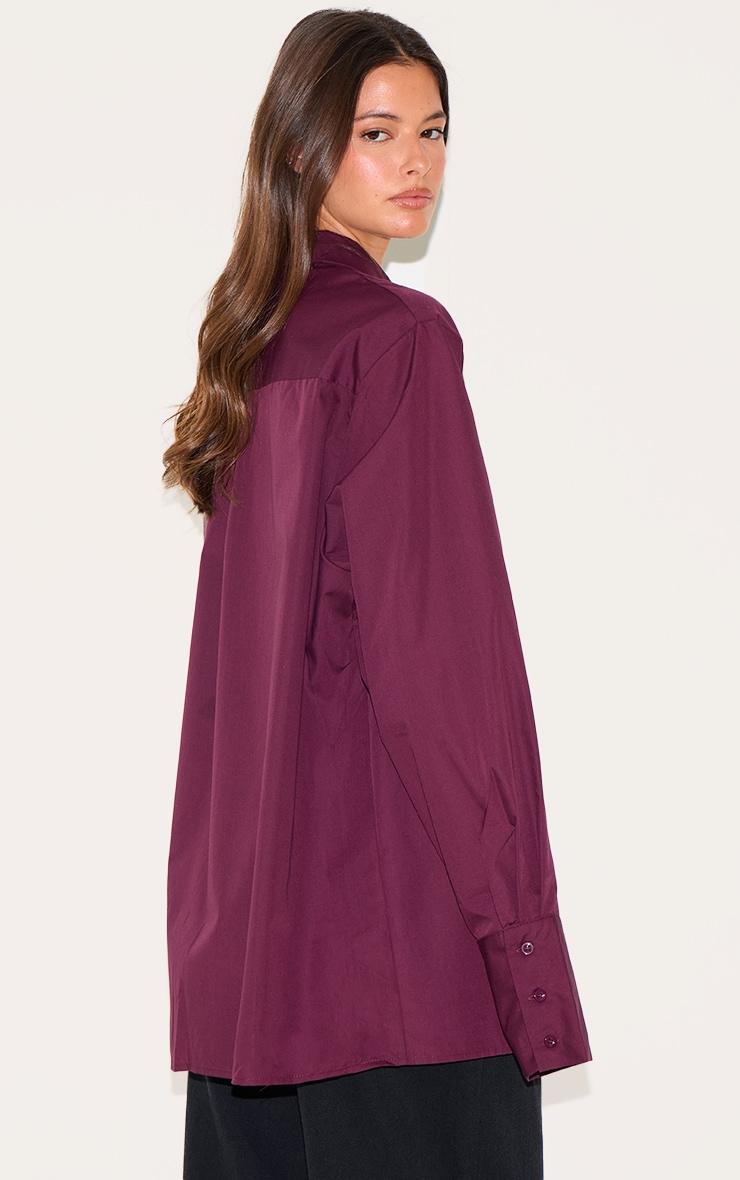 Plum Oversized Cuff Shirt Product Image