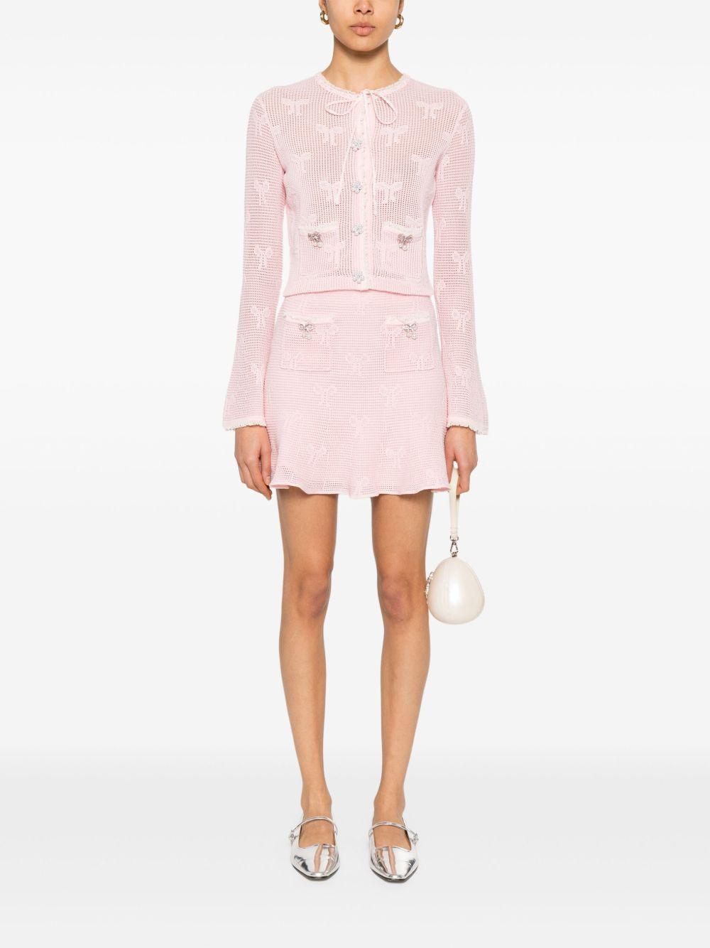 bow crochet cardigan Product Image