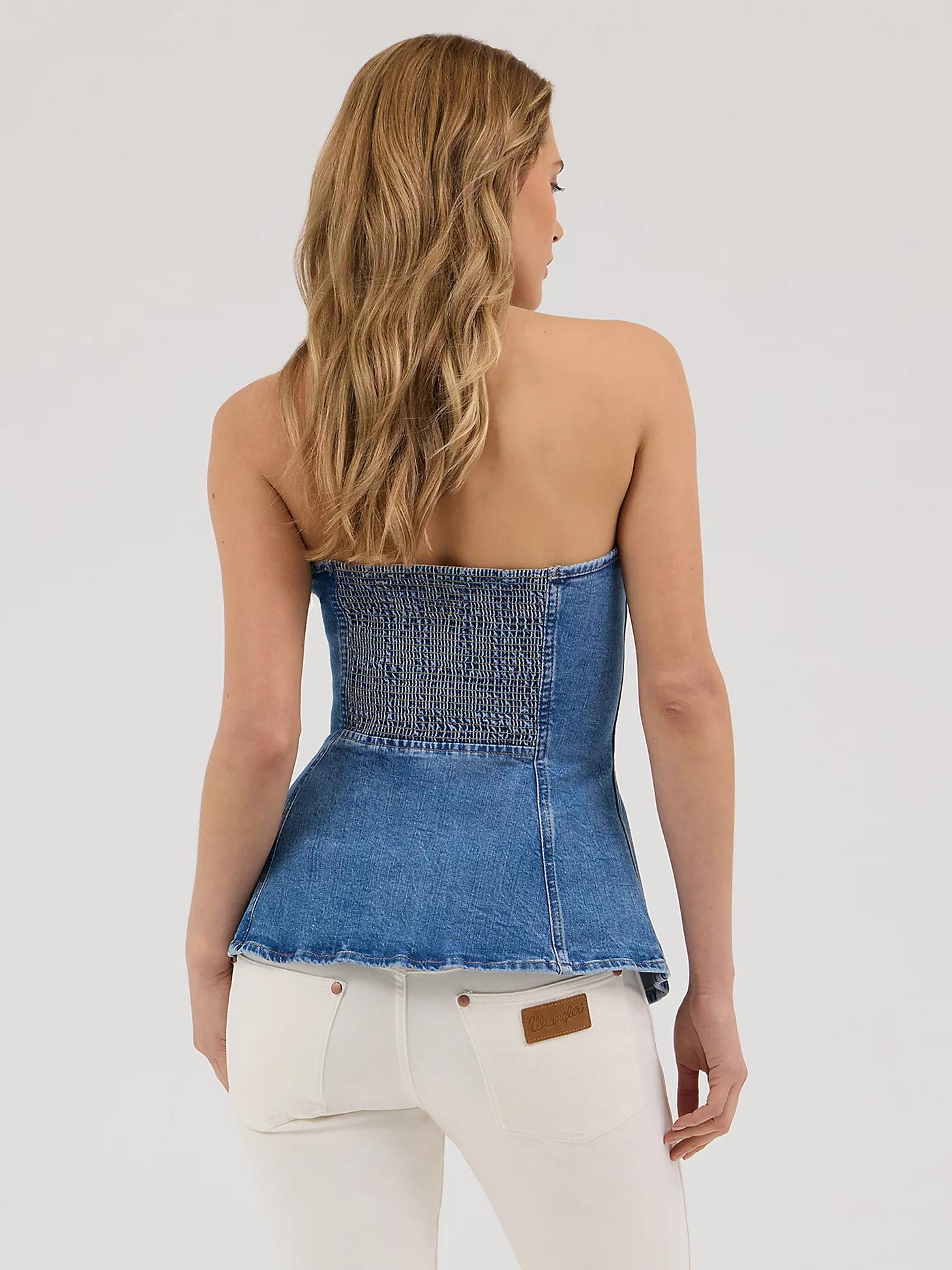 Women's Denim Bustier | Women's TOPS | Wrangler® Product Image