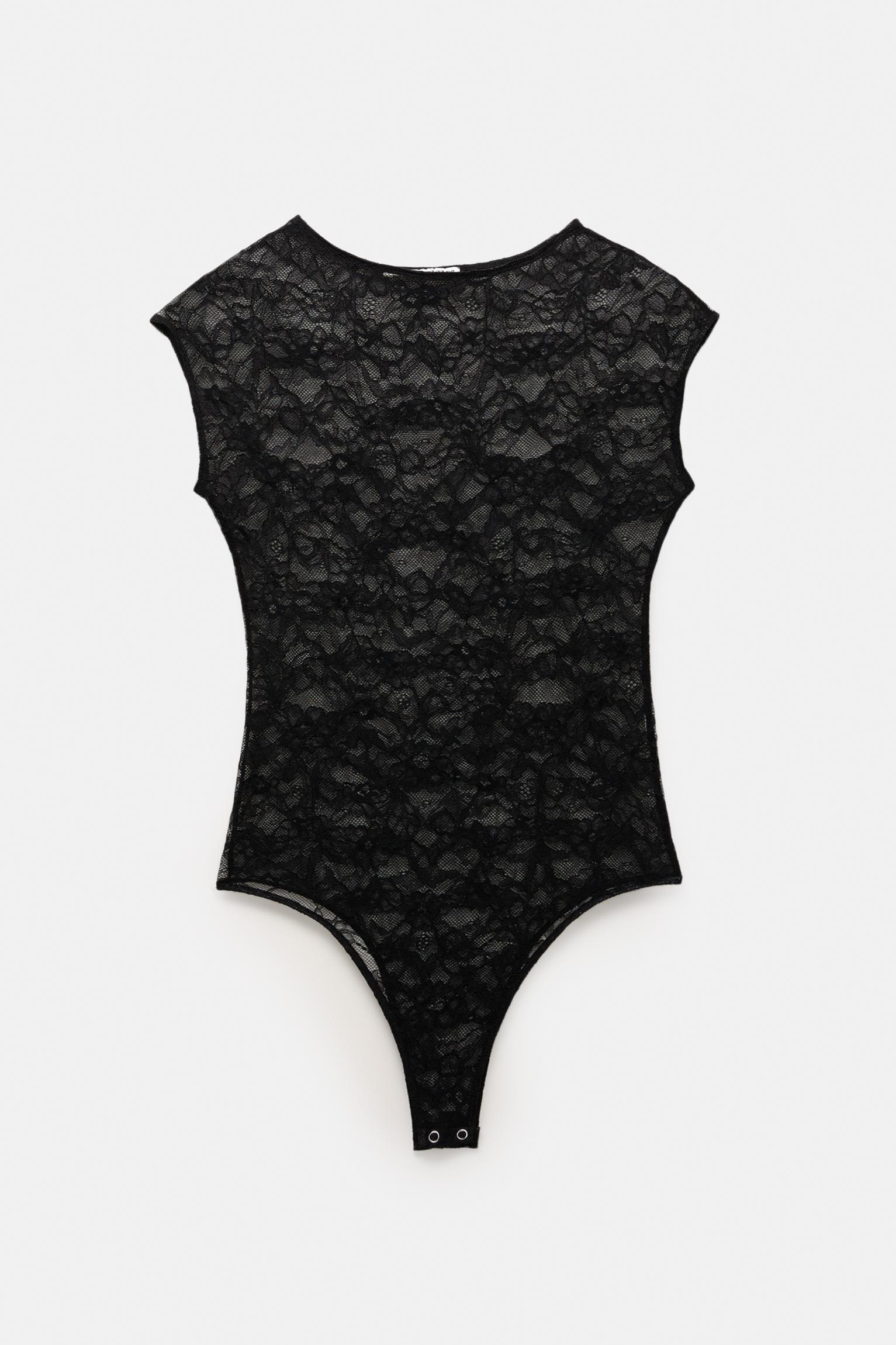 Short sleeve lace bodysuit Product Image