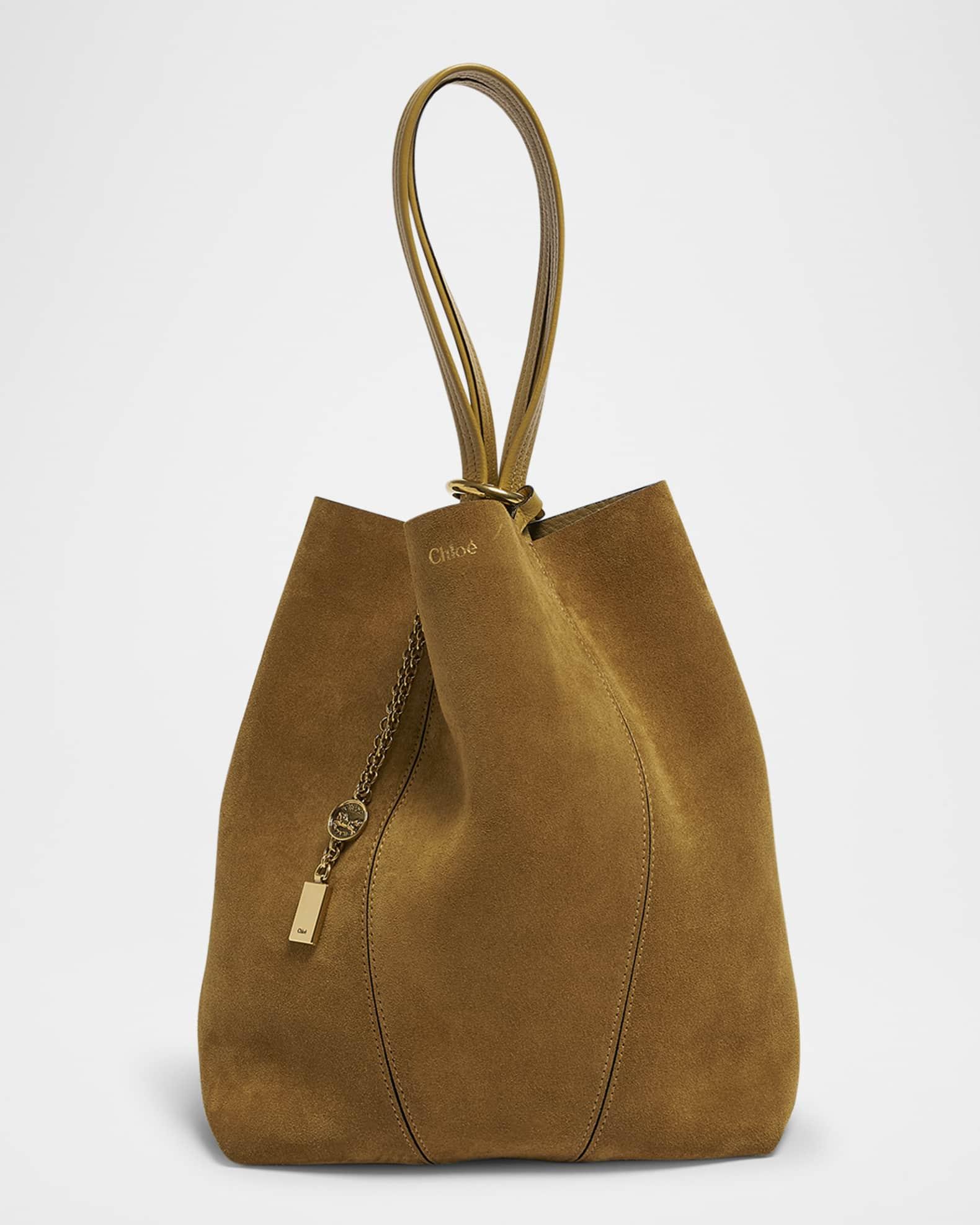 Spin Medium Tote Bag in Suede  Product Image