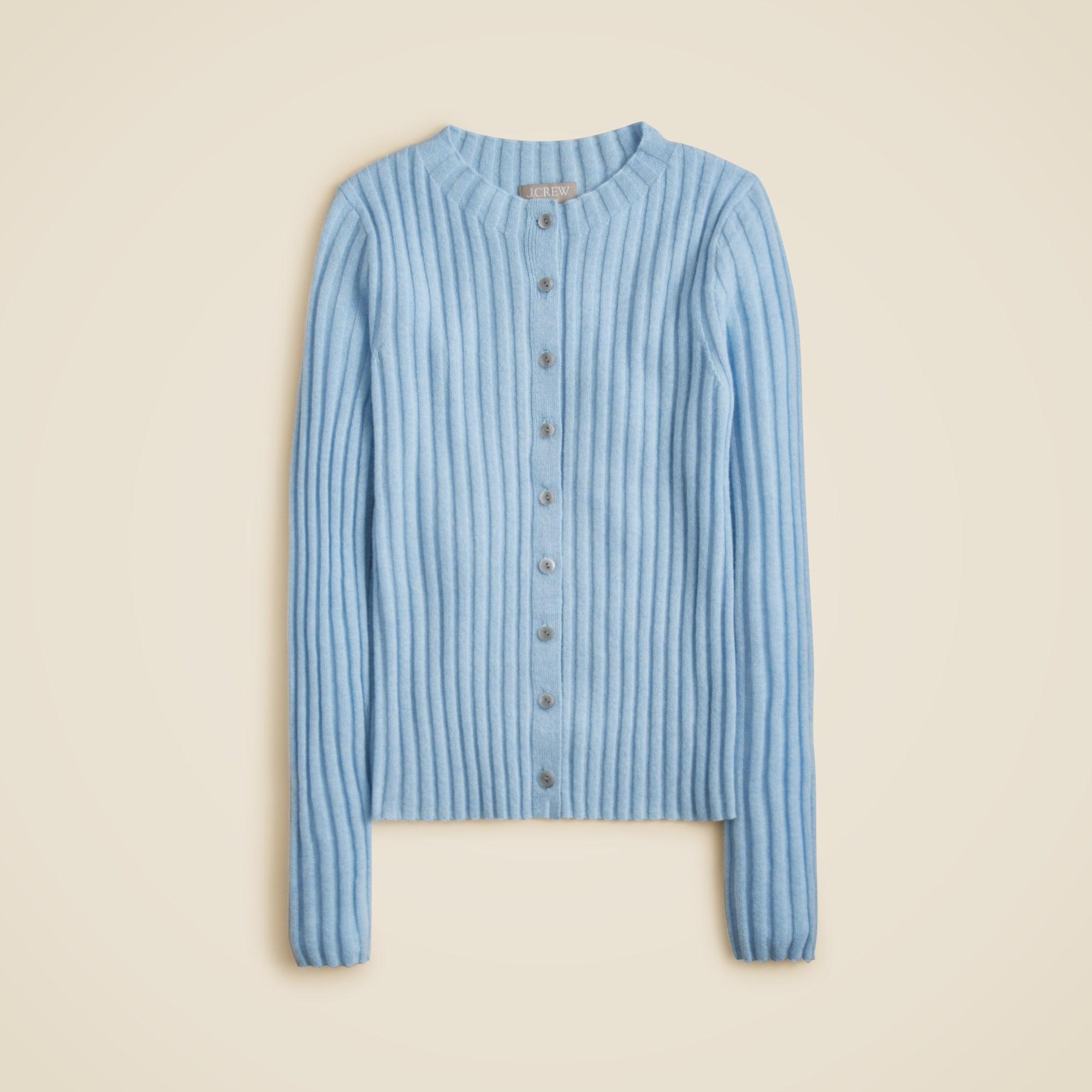 Wide-rib cashmere cardigan Product Image