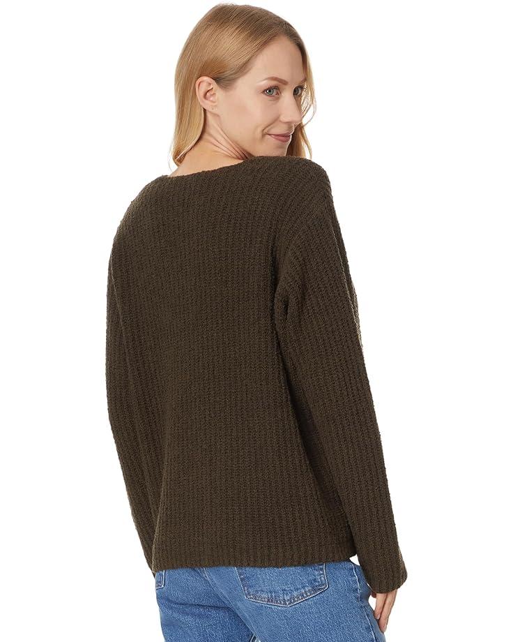 Fine Stretch Jersey Knit Crew Neck Square Top Product Image
