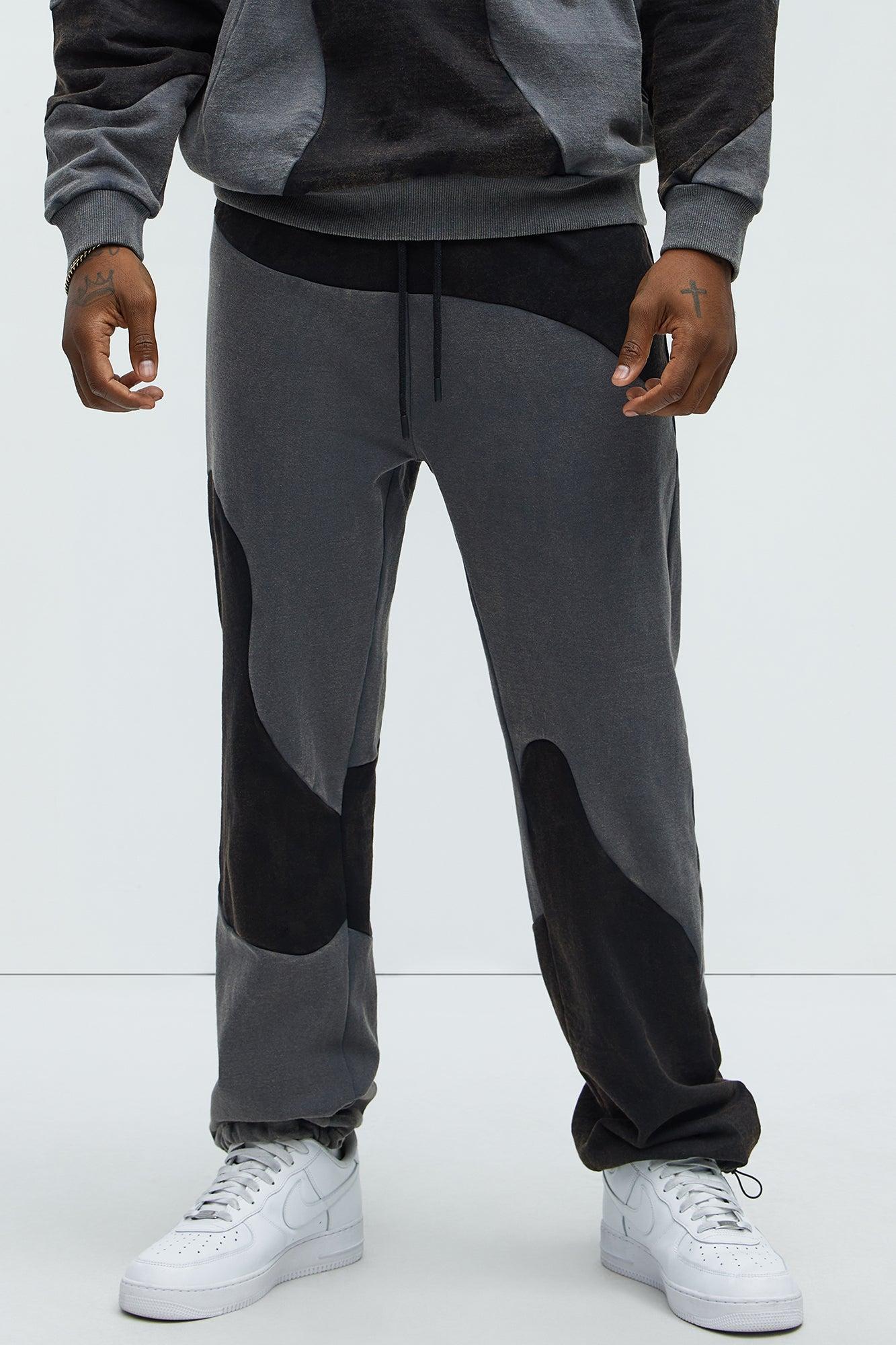Washed Abstract Jogger - Black Product Image