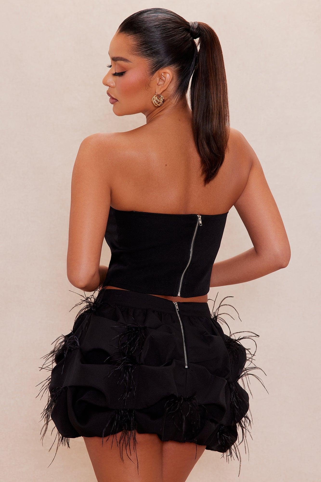 Chloe Corset Mini Skirt Set - Black Female Product Image