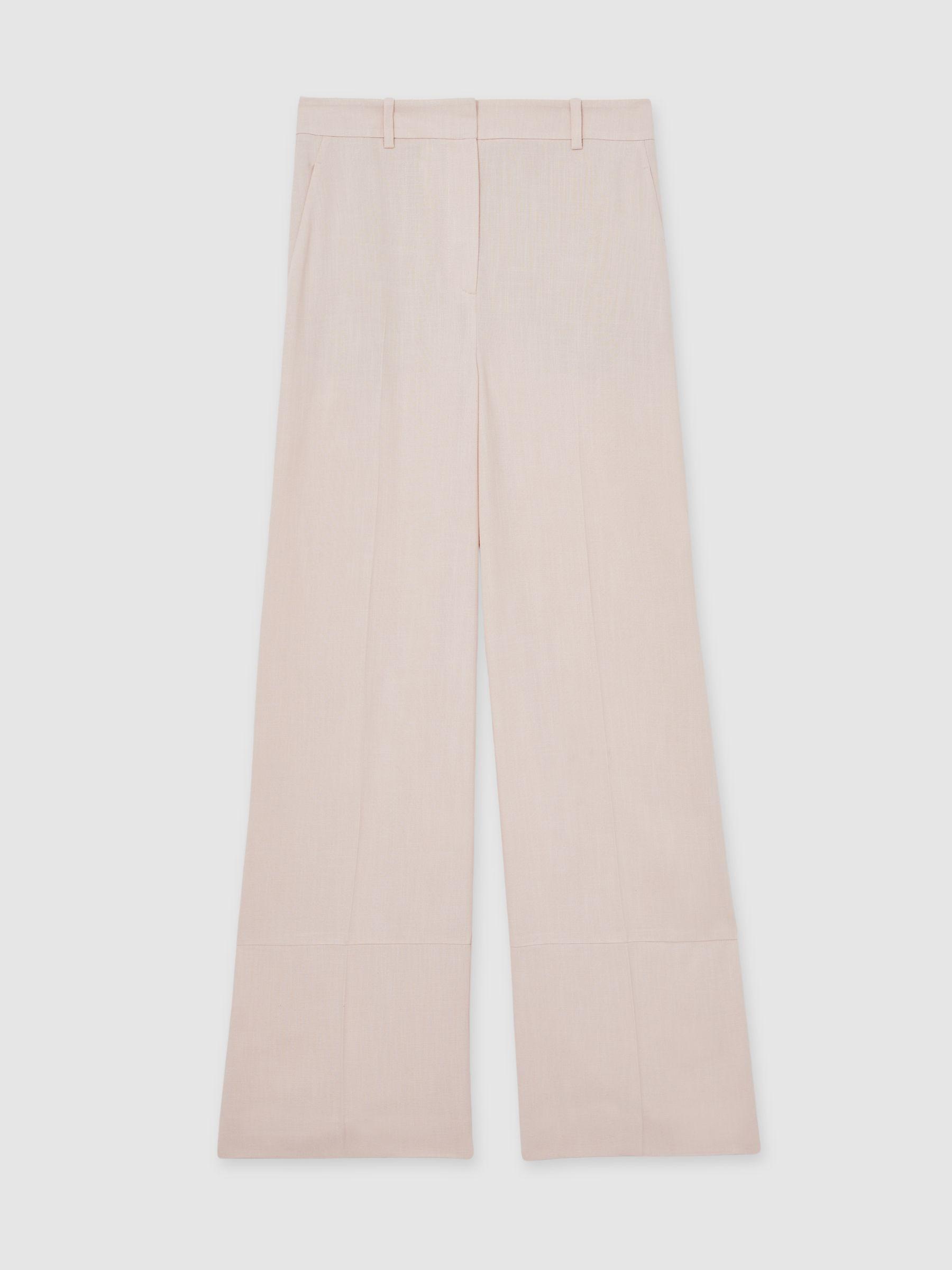 Wide-Leg Suit Trousers in Pink Product Image