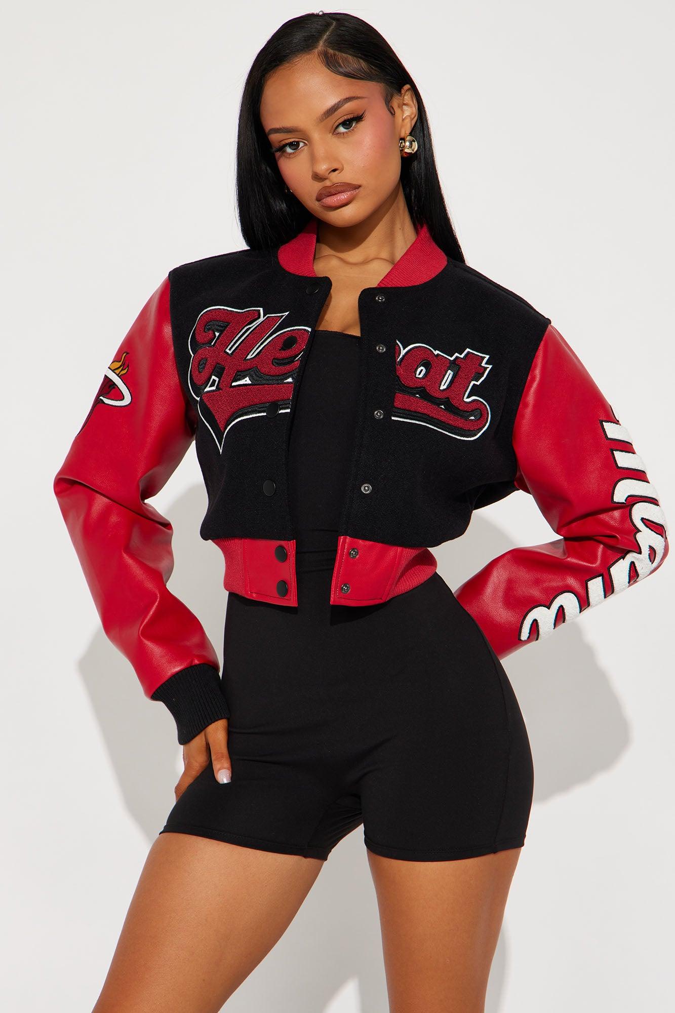 Miami Heat Bomber Jacket - Black Female Product Image