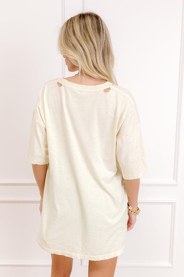 Homards Au Printemps Distressed Oversize Graphic Tee Product Image