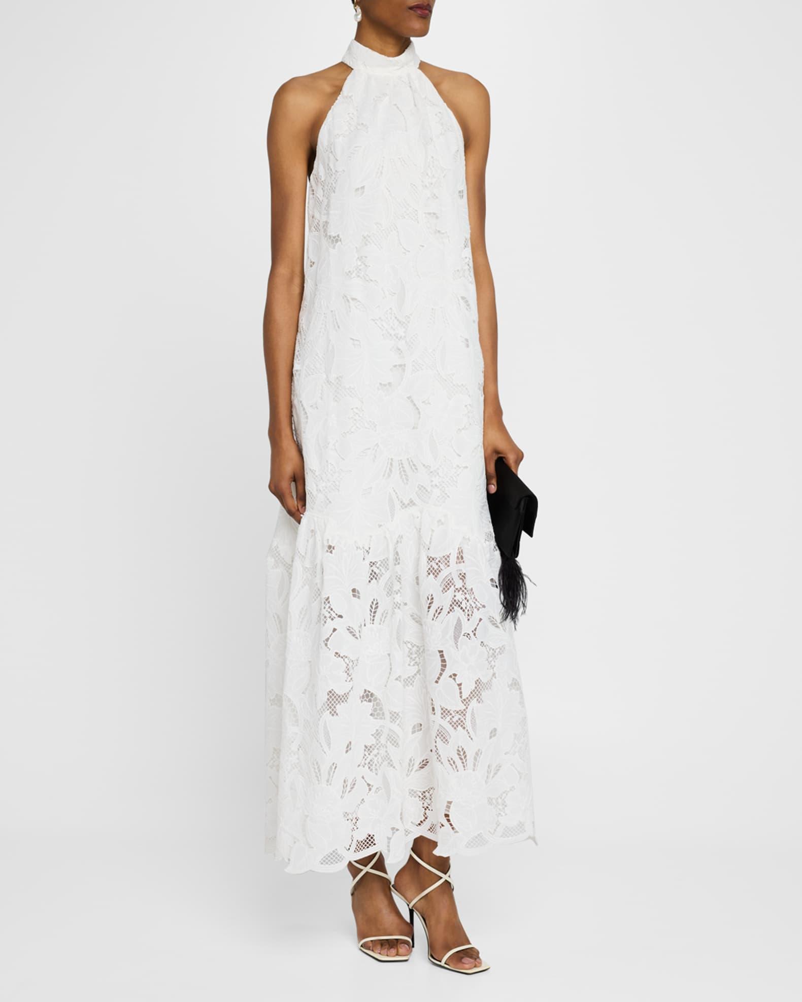 Lorelei Halter Floral Lace Maxi Dress Product Image