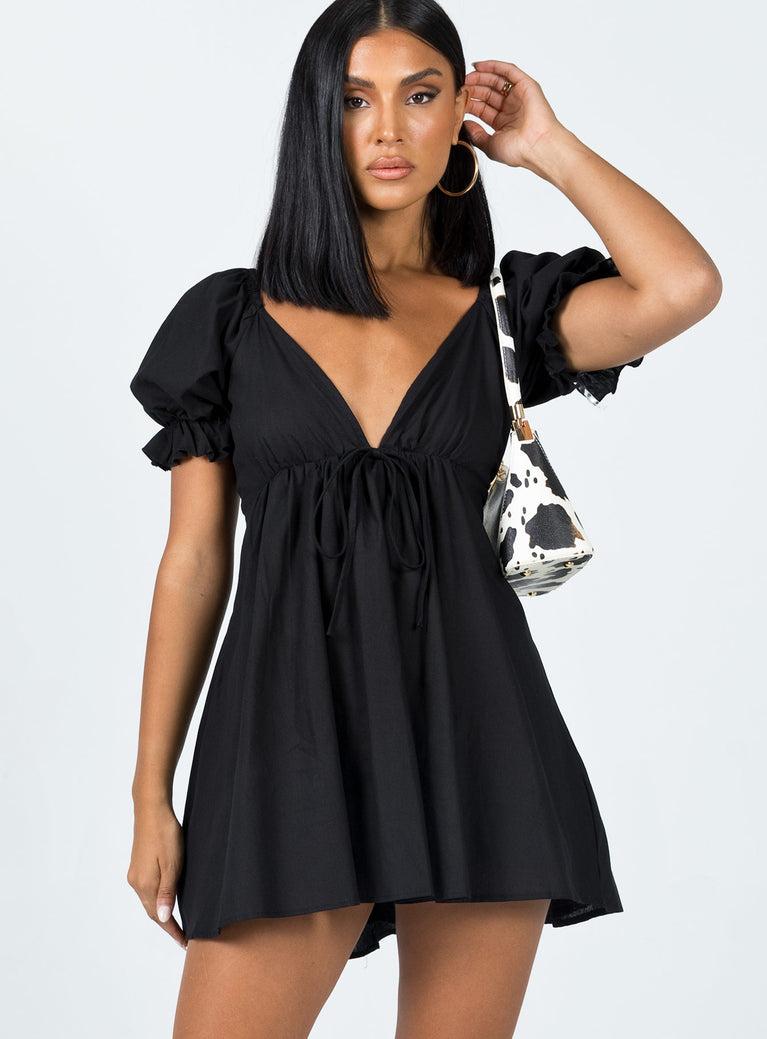 Blissful Mini Dress Black Product Image